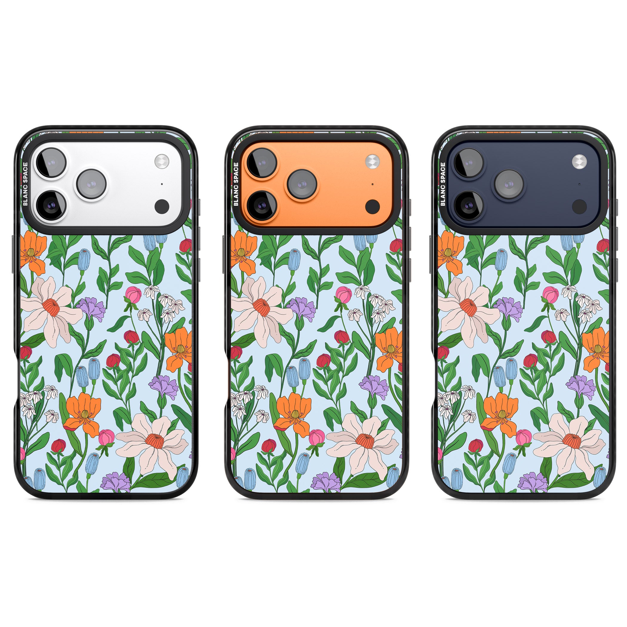Full Bloom Background iPhone 17 Pro Impact Black Phone Case APT Impact Protection
