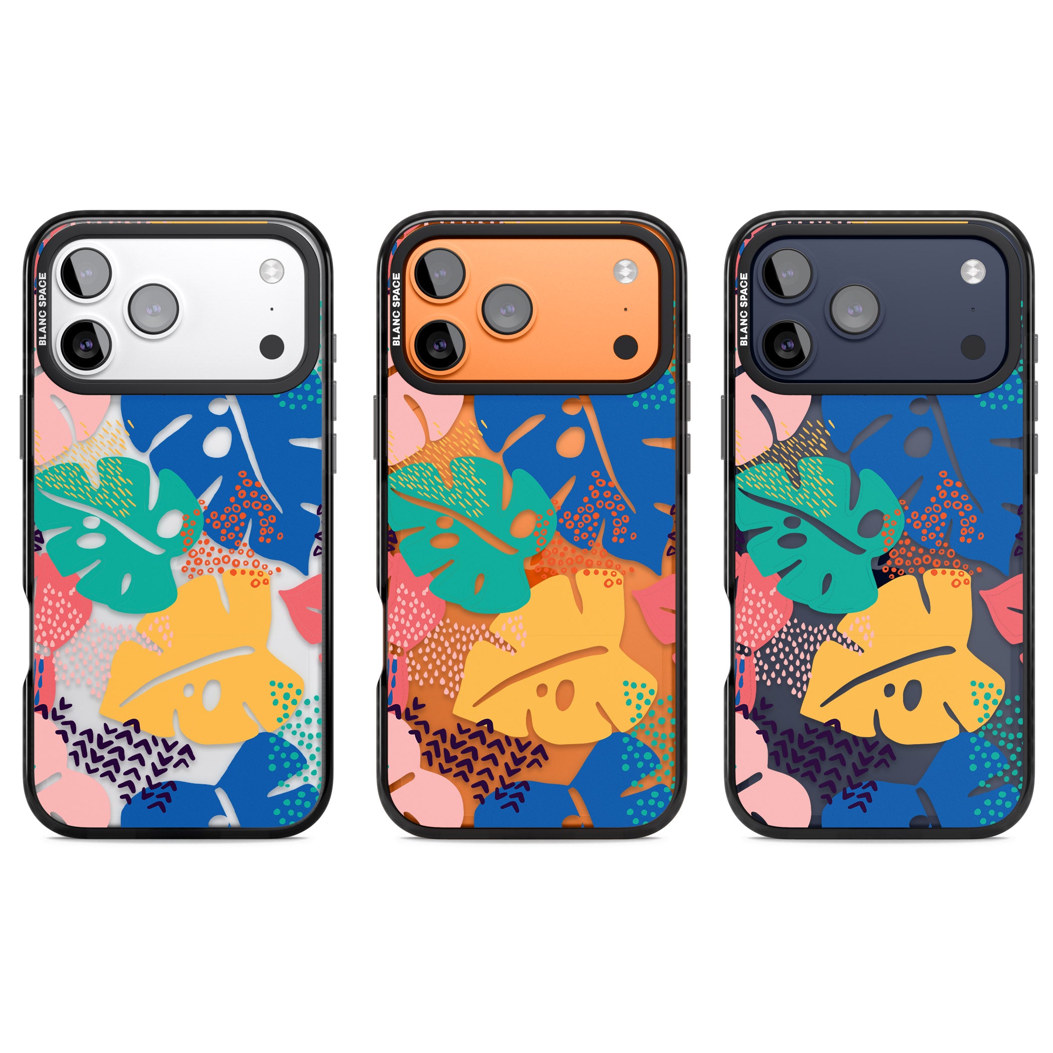 Vibrant Leaves iPhone 17 Pro Impact Black Phone Case APT Impact Protection