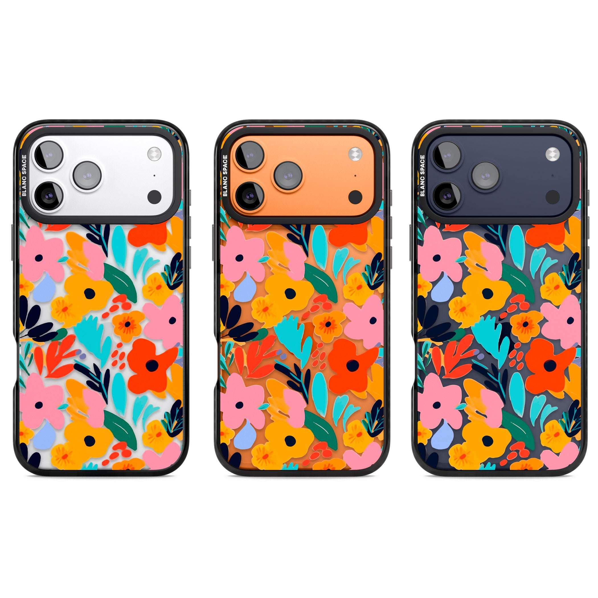 Floral Fiesta iPhone 17 Pro Impact Black Phone Case APT Impact Protection