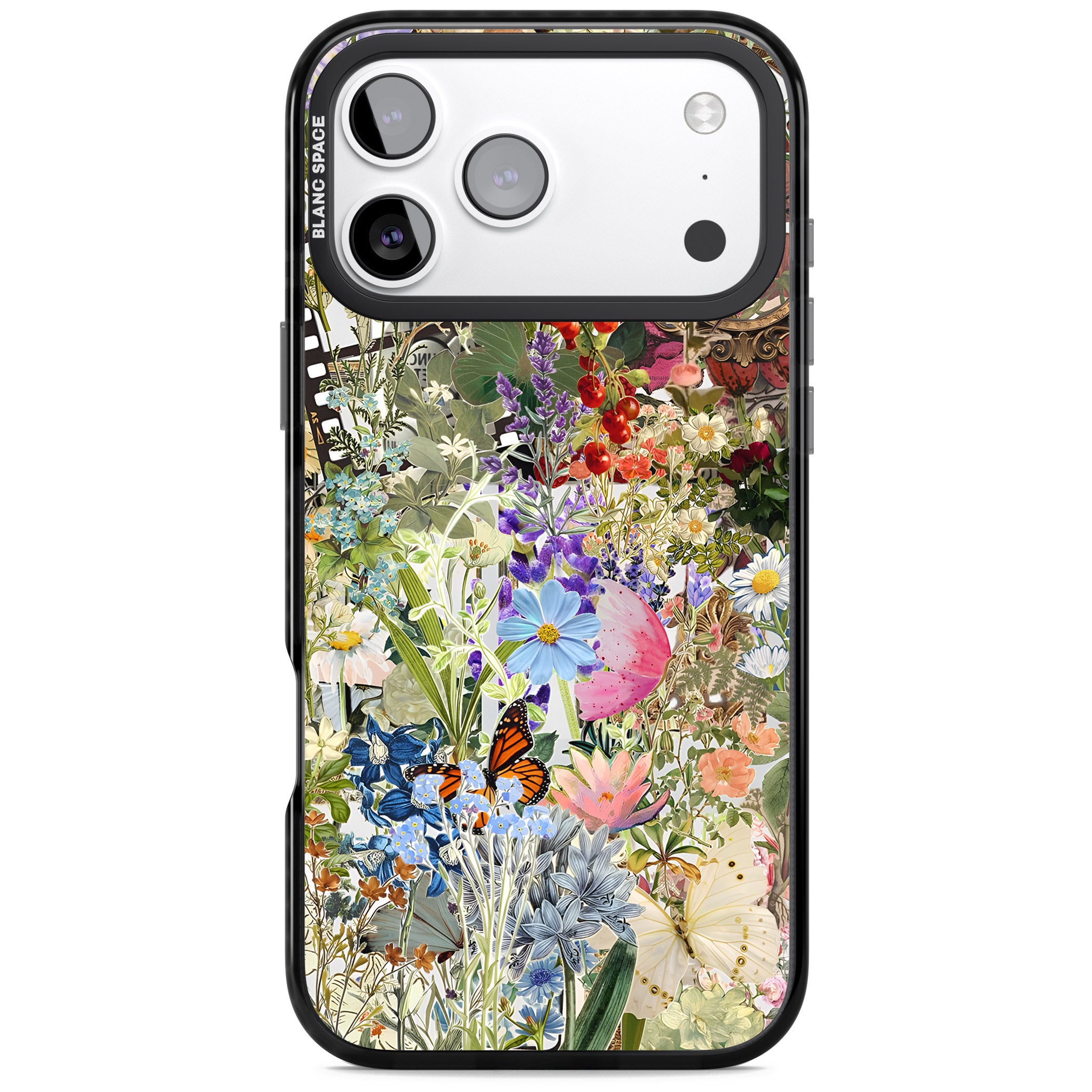 Flower Mix Collage iPhone 17 Pro Impact Black Phone Case
