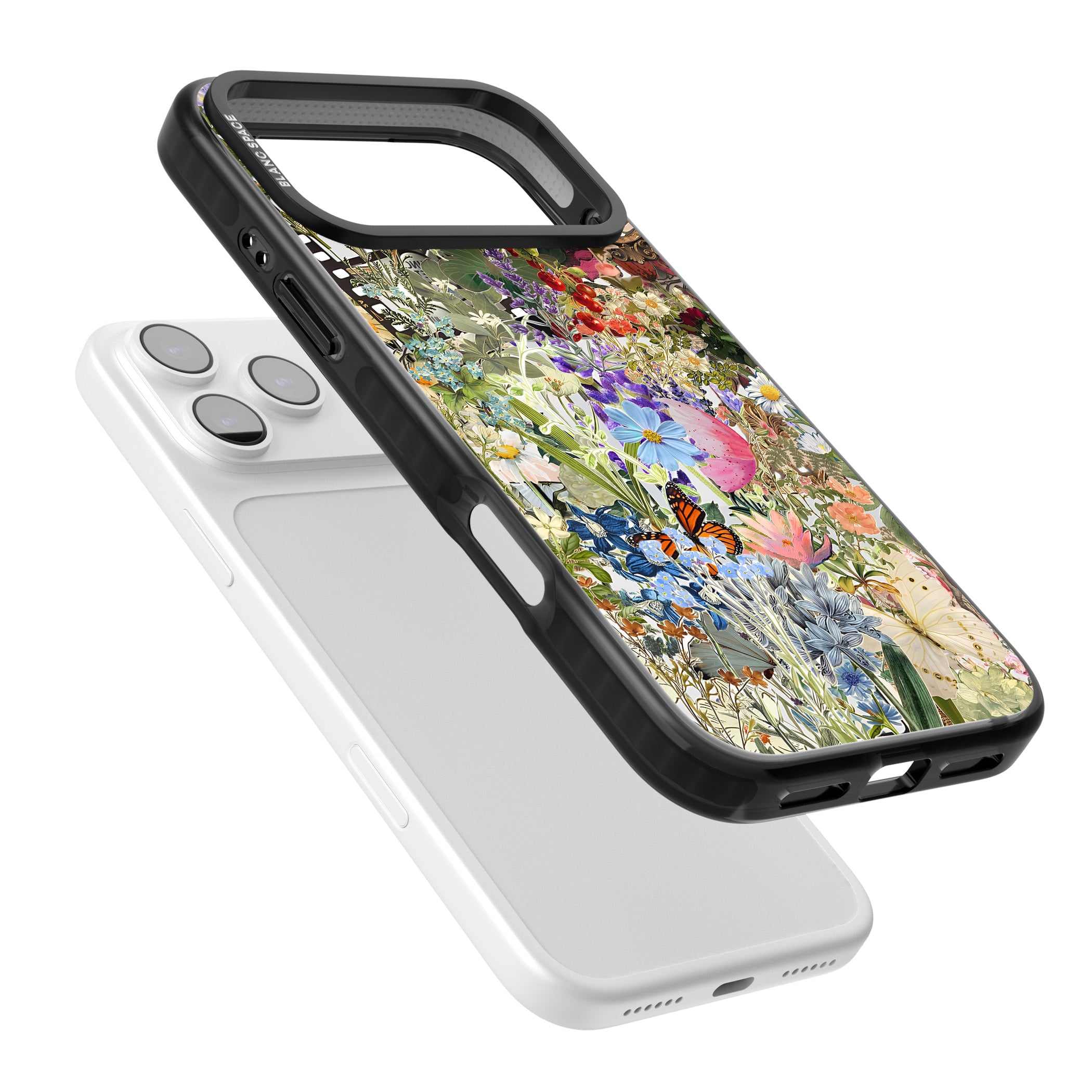Flower Mix Collage iPhone 17 Pro Impact Black Phone Case Colours