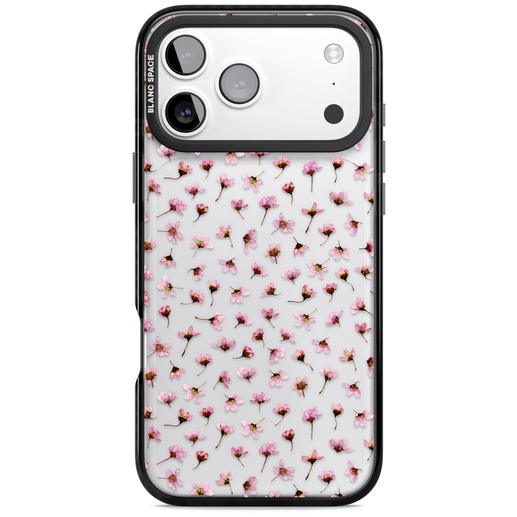 Pink Blossom iPhone 17 Pro Impact Black Phone Case