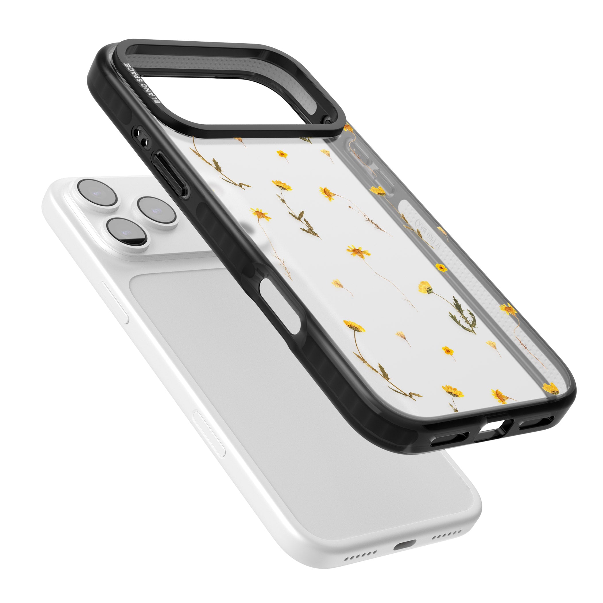 Yellow Wildflower iPhone 17 Pro Impact Black Phone Case Colours
