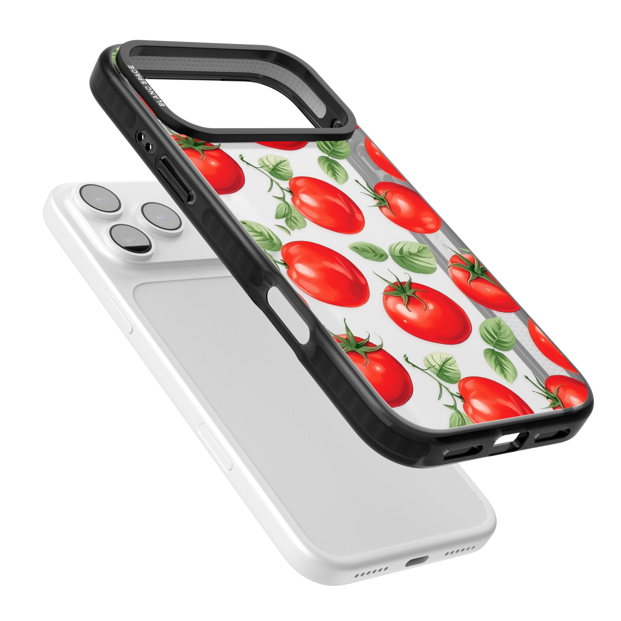 Tomato Pattern iPhone 17 Pro Impact Black Phone Case Colours