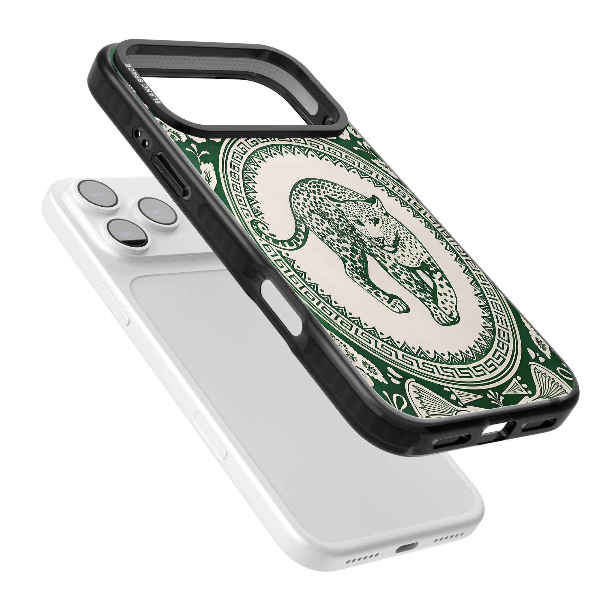 Green Leopard iPhone 17 Pro Impact Black Phone Case Colours