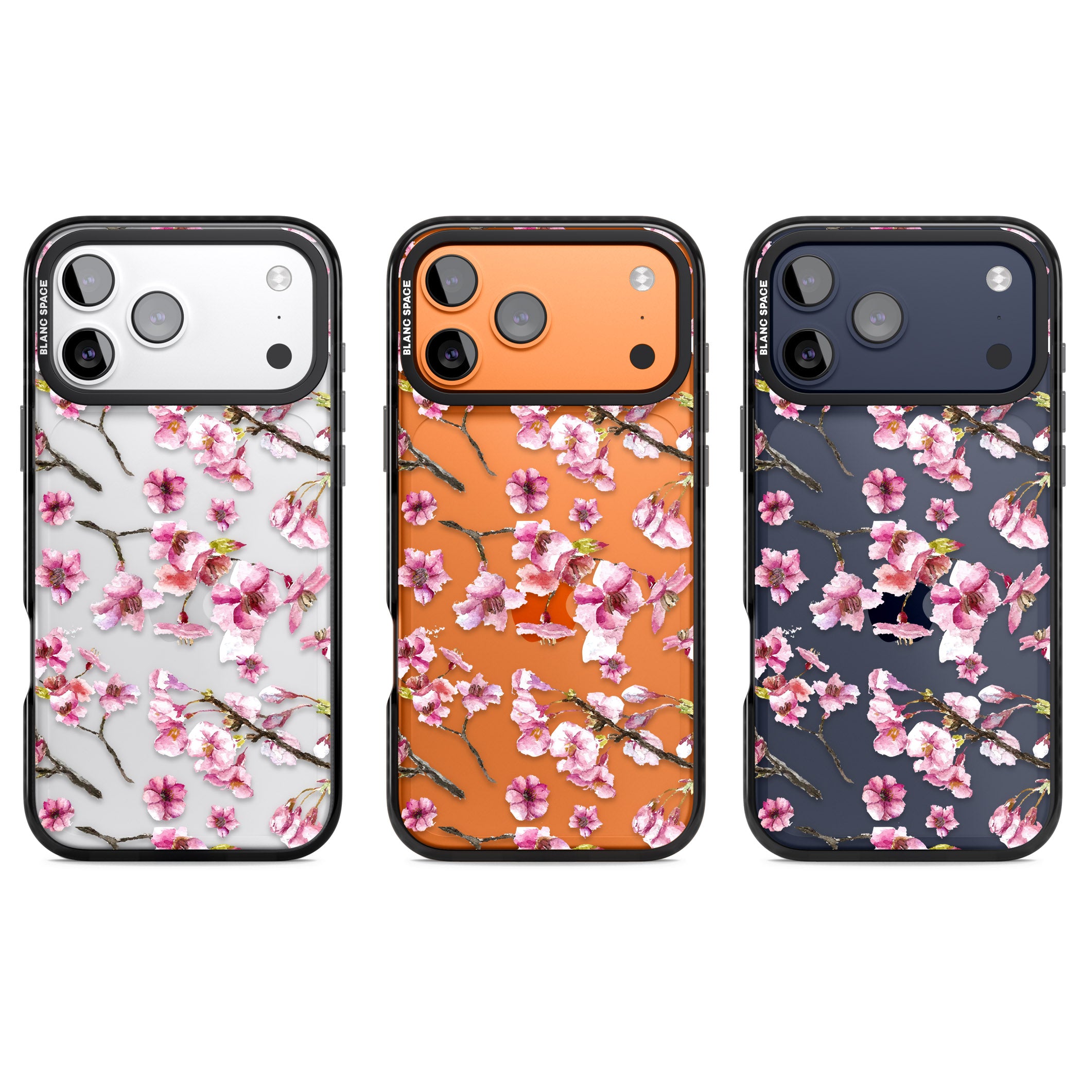 Sakura Bloom iPhone 17 Pro Impact Black Phone Case APT Impact Protection