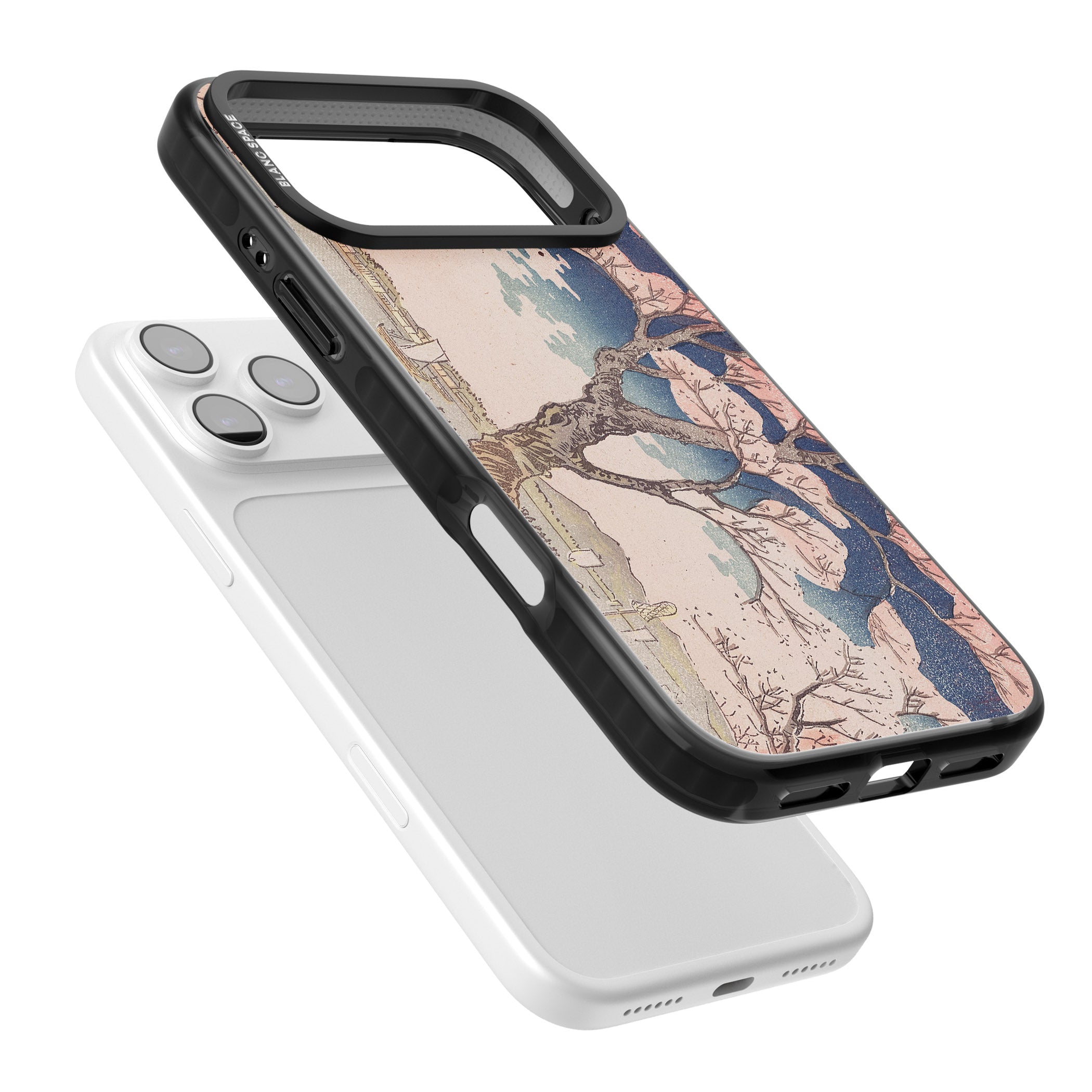 Vintage Japanese Illustrations Cherry Tree iPhone 17 Pro Impact Black Phone Case Colours