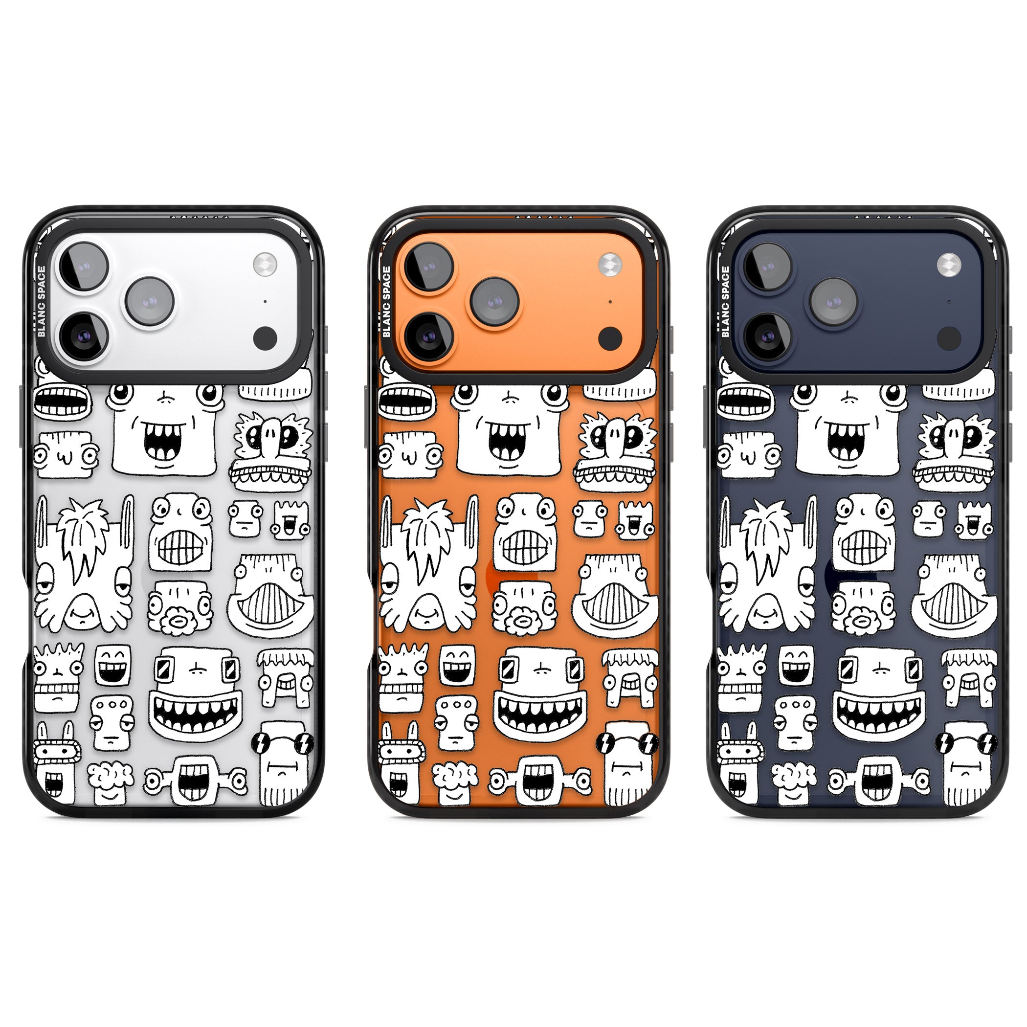 Burst Heads iPhone 17 Pro Impact Black Phone Case APT Impact Protection