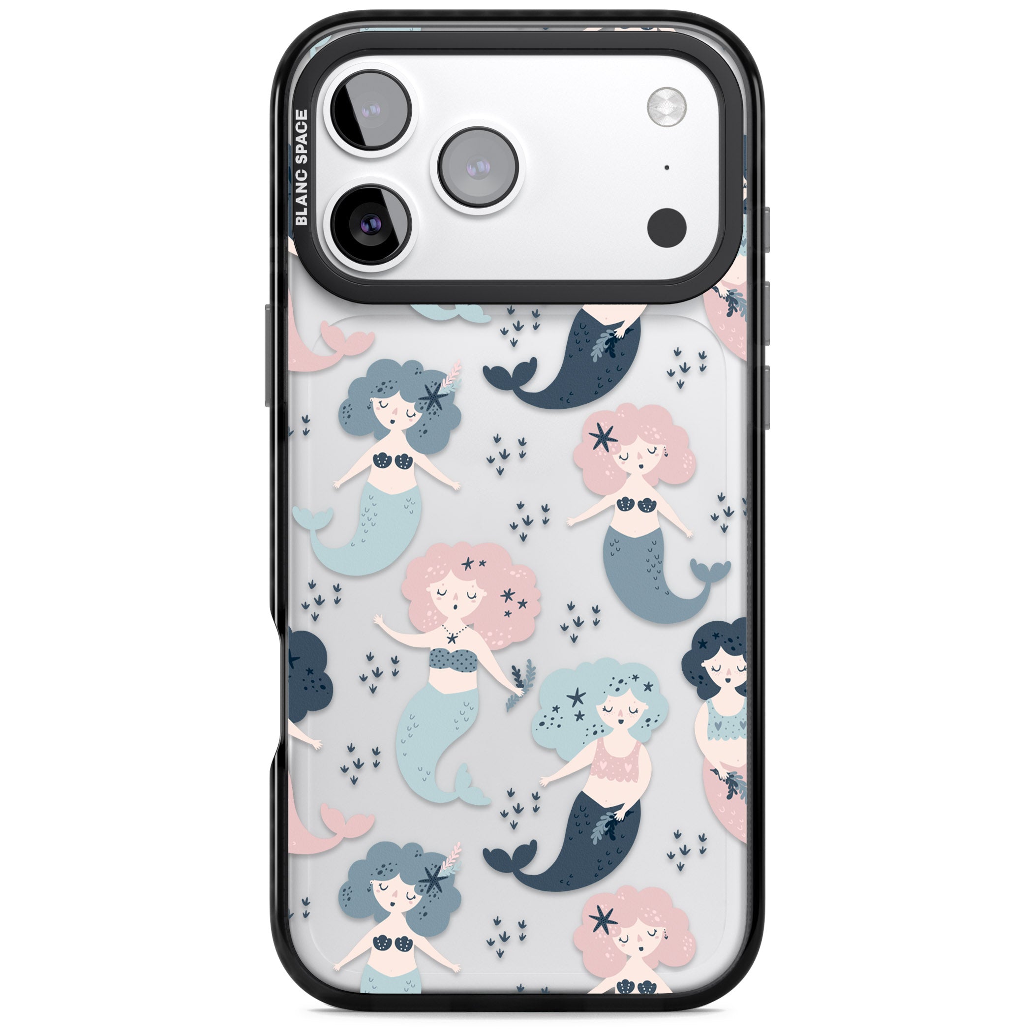 Pastel Mermaids iPhone 17 Pro Impact Black Phone Case