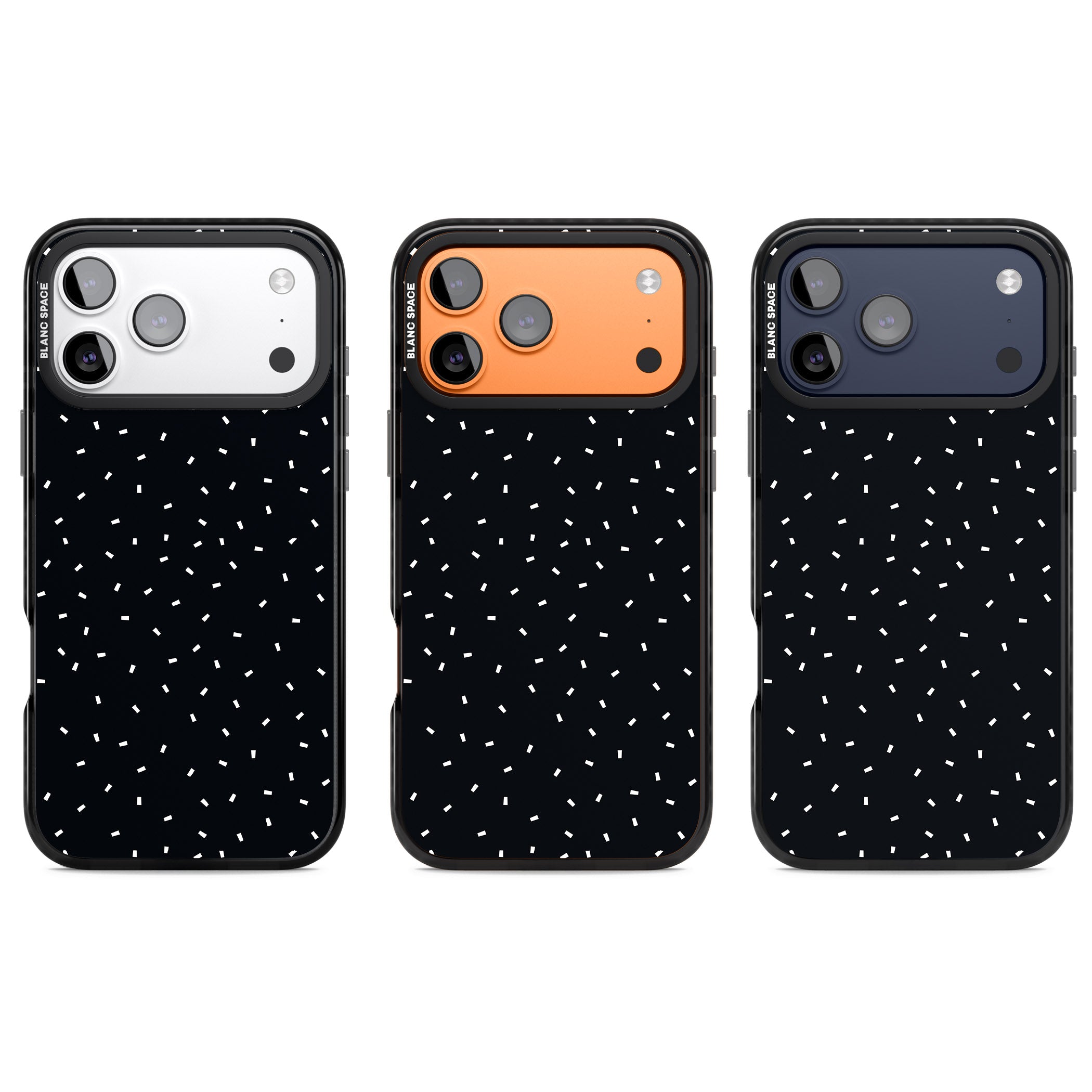 Confetti (Black) iPhone 17 Pro Impact Black Phone Case APT Impact Protection