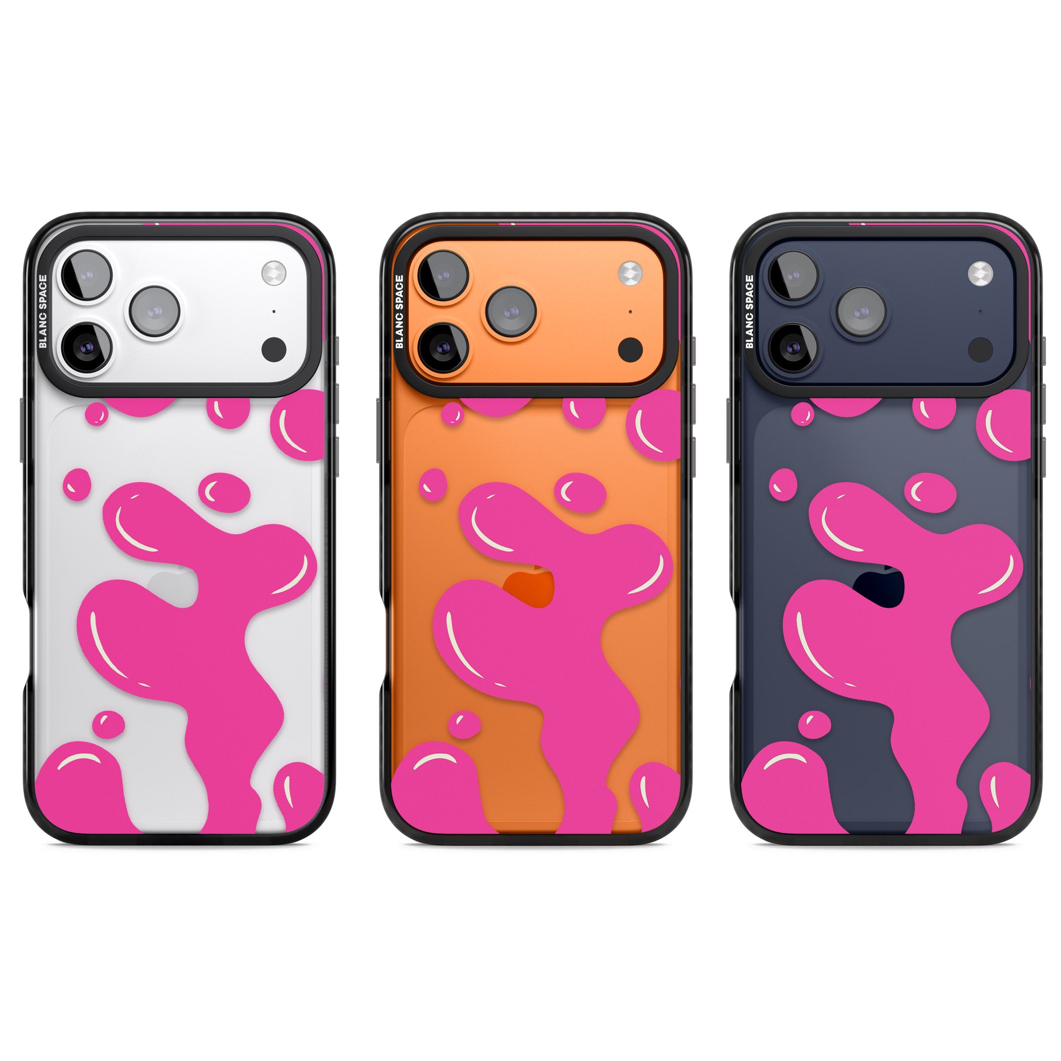 Pink Lava Lamp iPhone 17 Pro Impact Black Phone Case APT Impact Protection