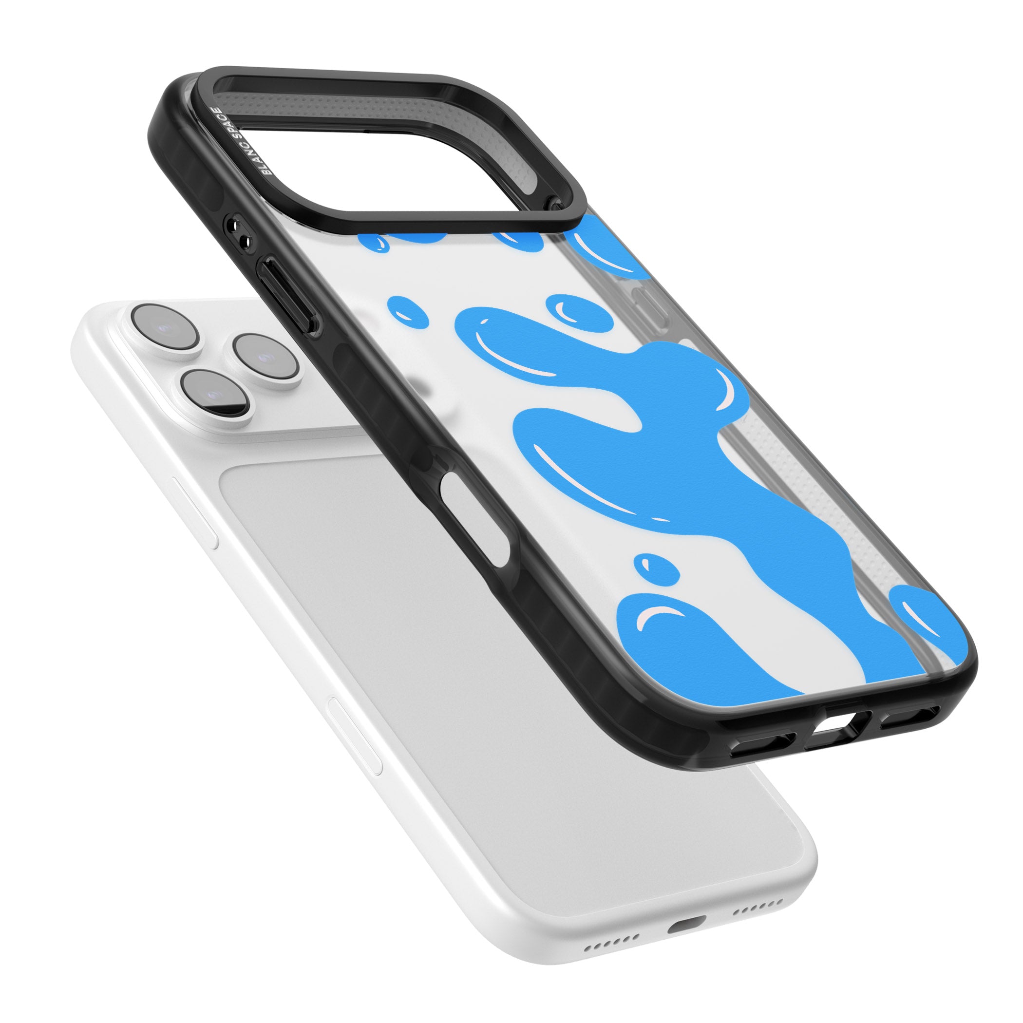 Blue Lava Lamp iPhone 17 Pro Impact Black Phone Case Colours