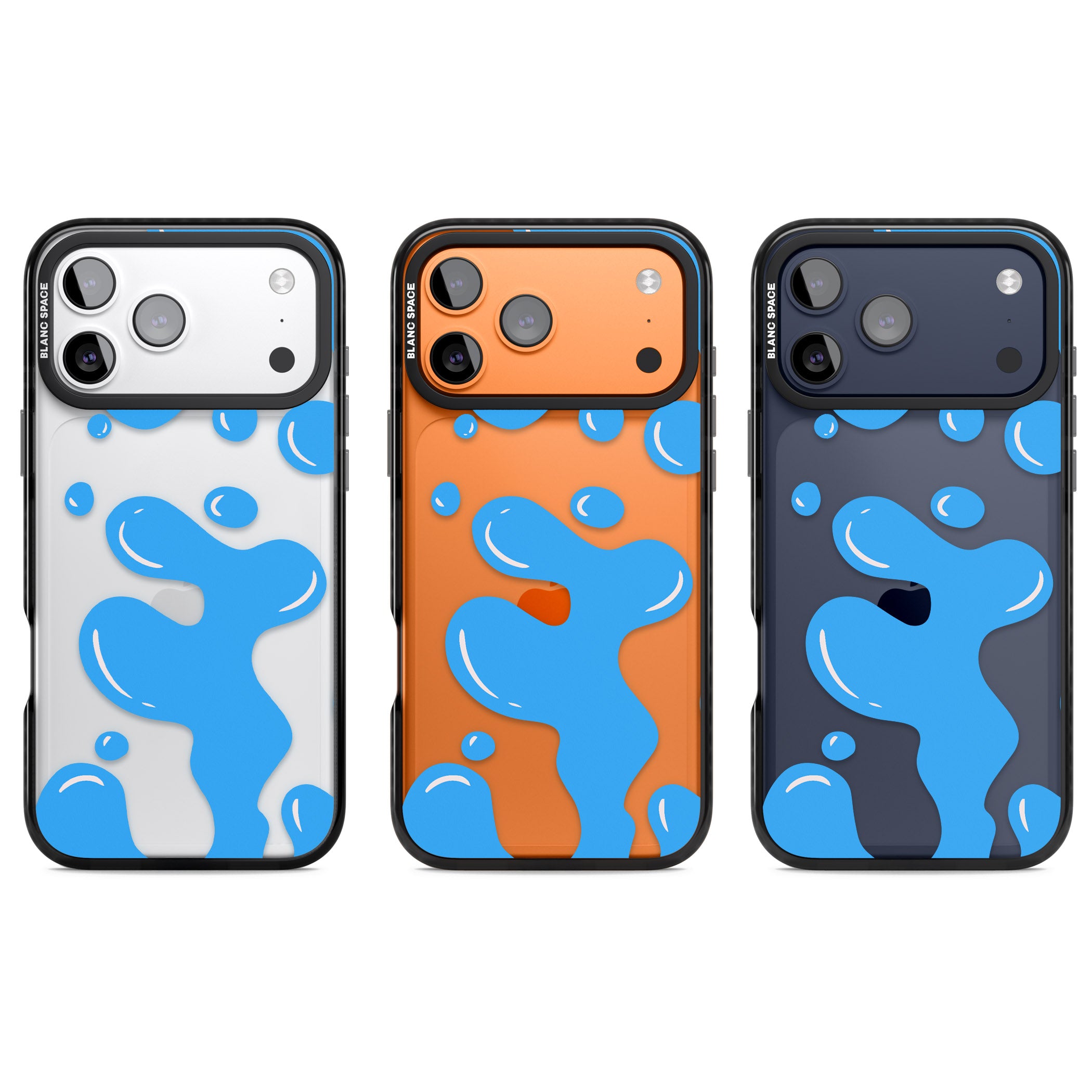 Blue Lava Lamp iPhone 17 Pro Impact Black Phone Case APT Impact Protection