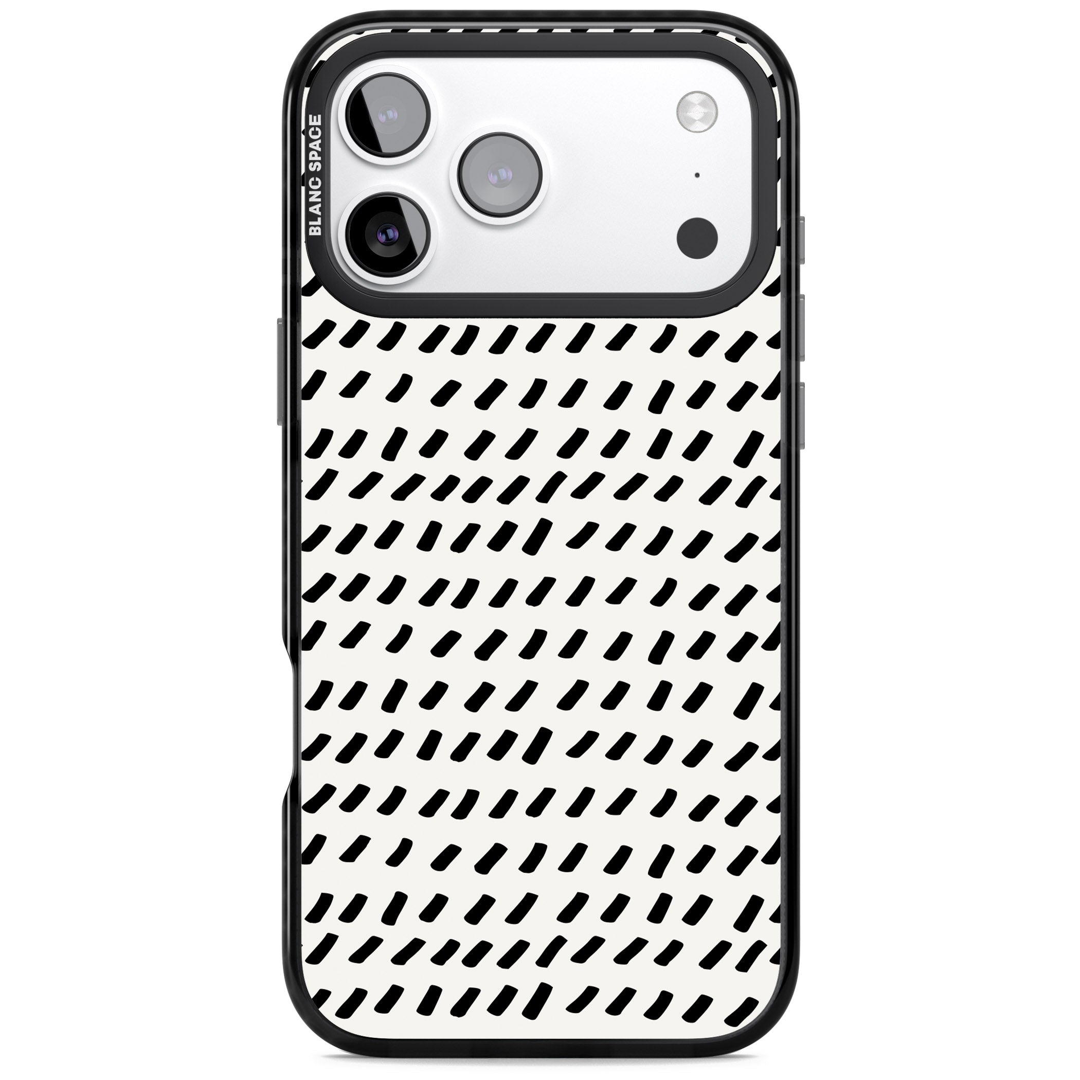 Hand Drawn Lines Pattern iPhone 17 Pro Impact Pro Black Phone Case