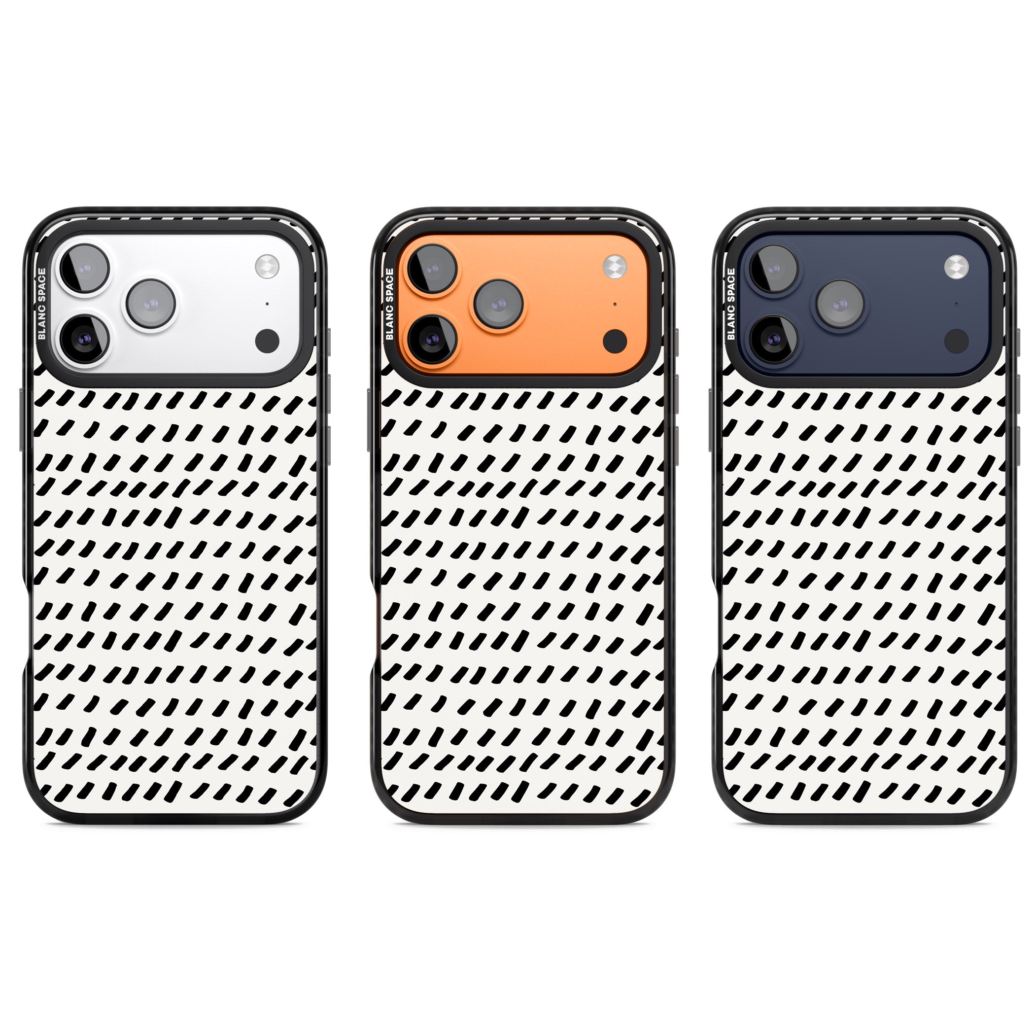 Hand Drawn Lines Pattern iPhone 17 Pro Impact Pro Black Phone Case APT Impact Protection