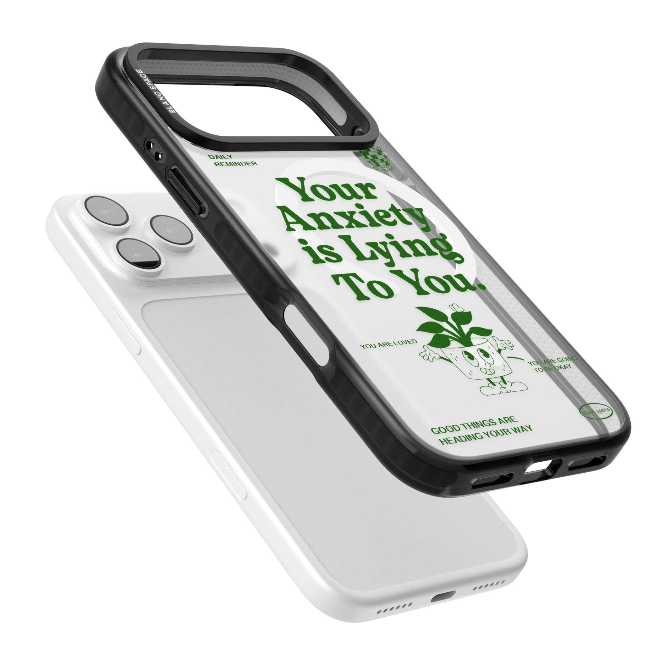 Your Anxiety Is Lying To You iPhone 17 Pro Impact Pro Black Phone Case Colours