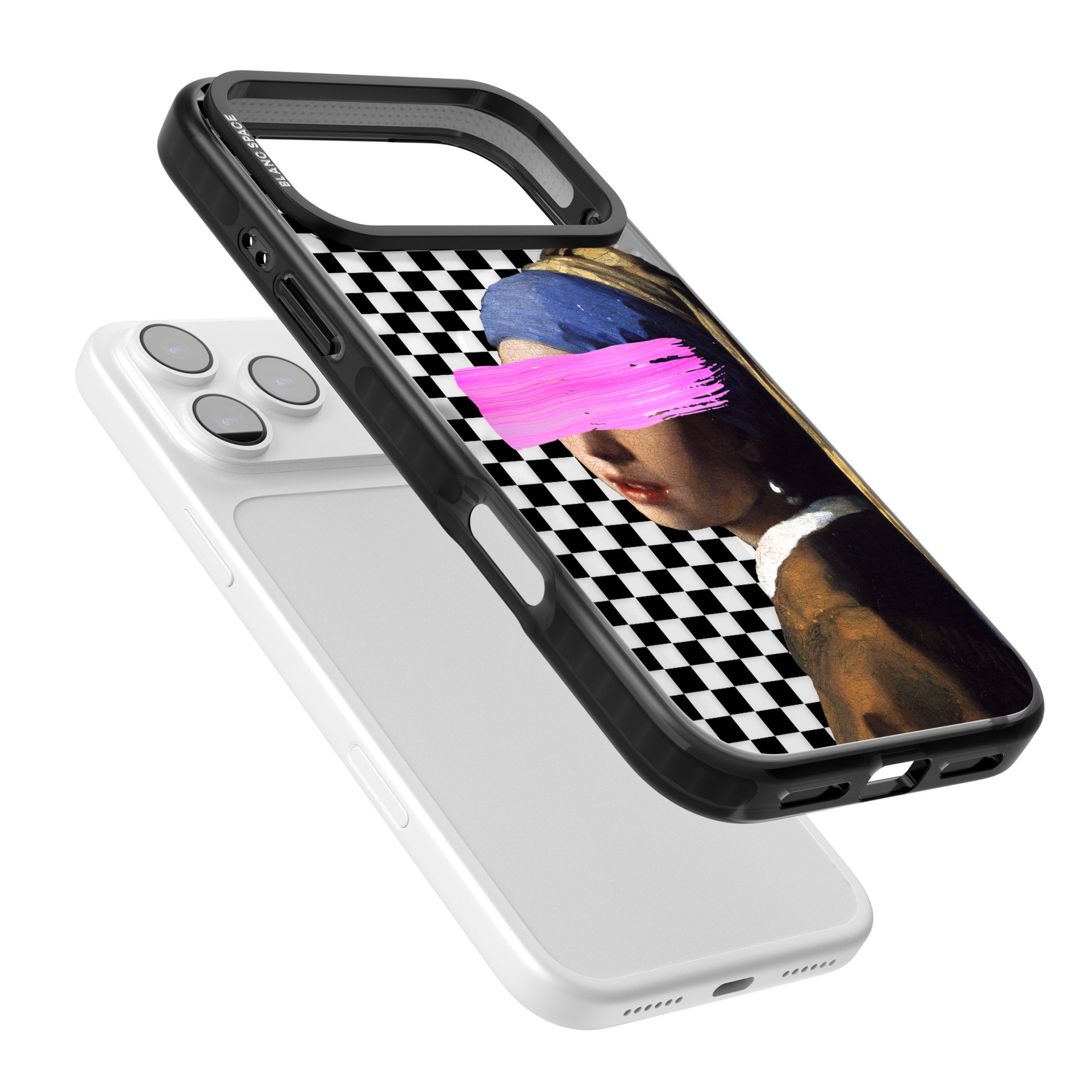 Abstract Pearl Girl iPhone 17 Pro Impact Pro Black Phone Case Colours