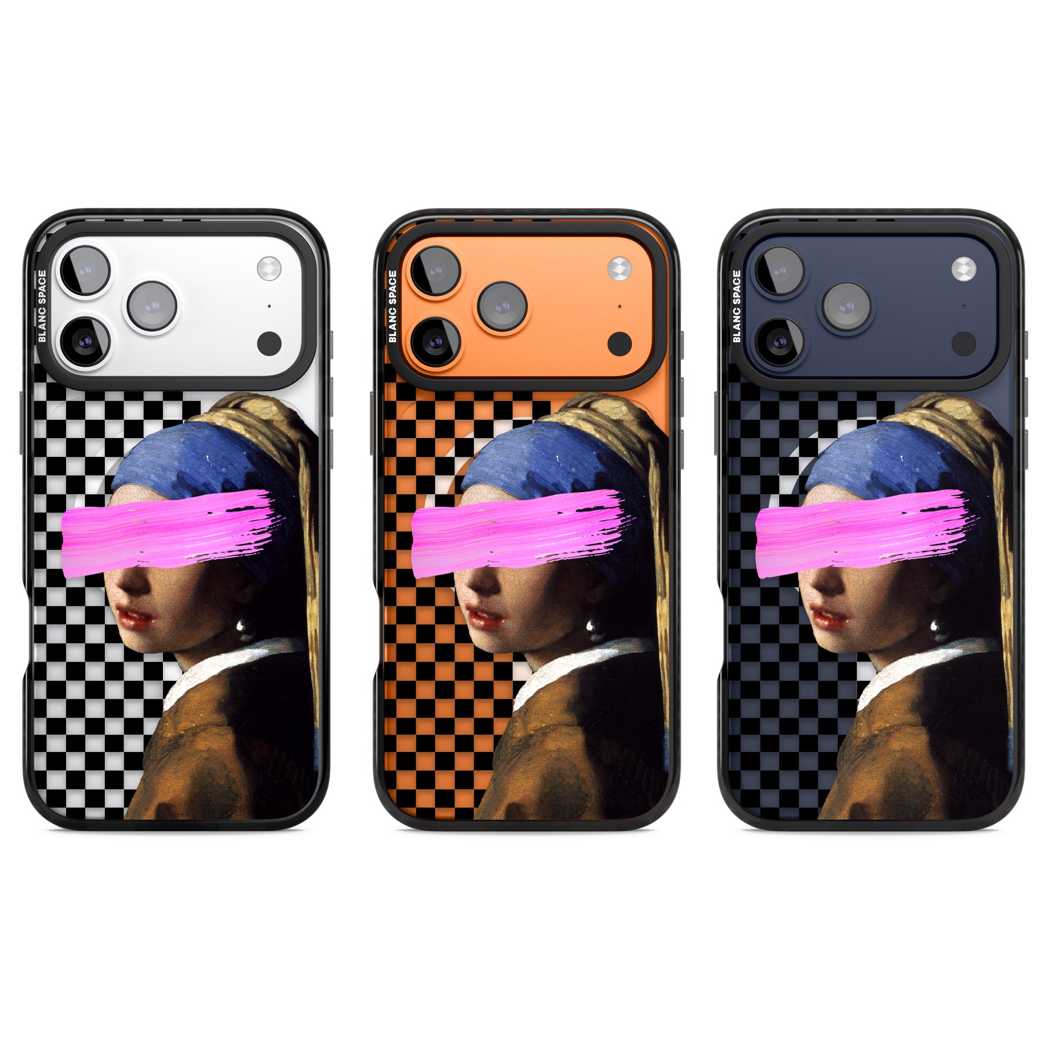 Abstract Pearl Girl iPhone 17 Pro Impact Pro Black Phone Case APT Impact Protection