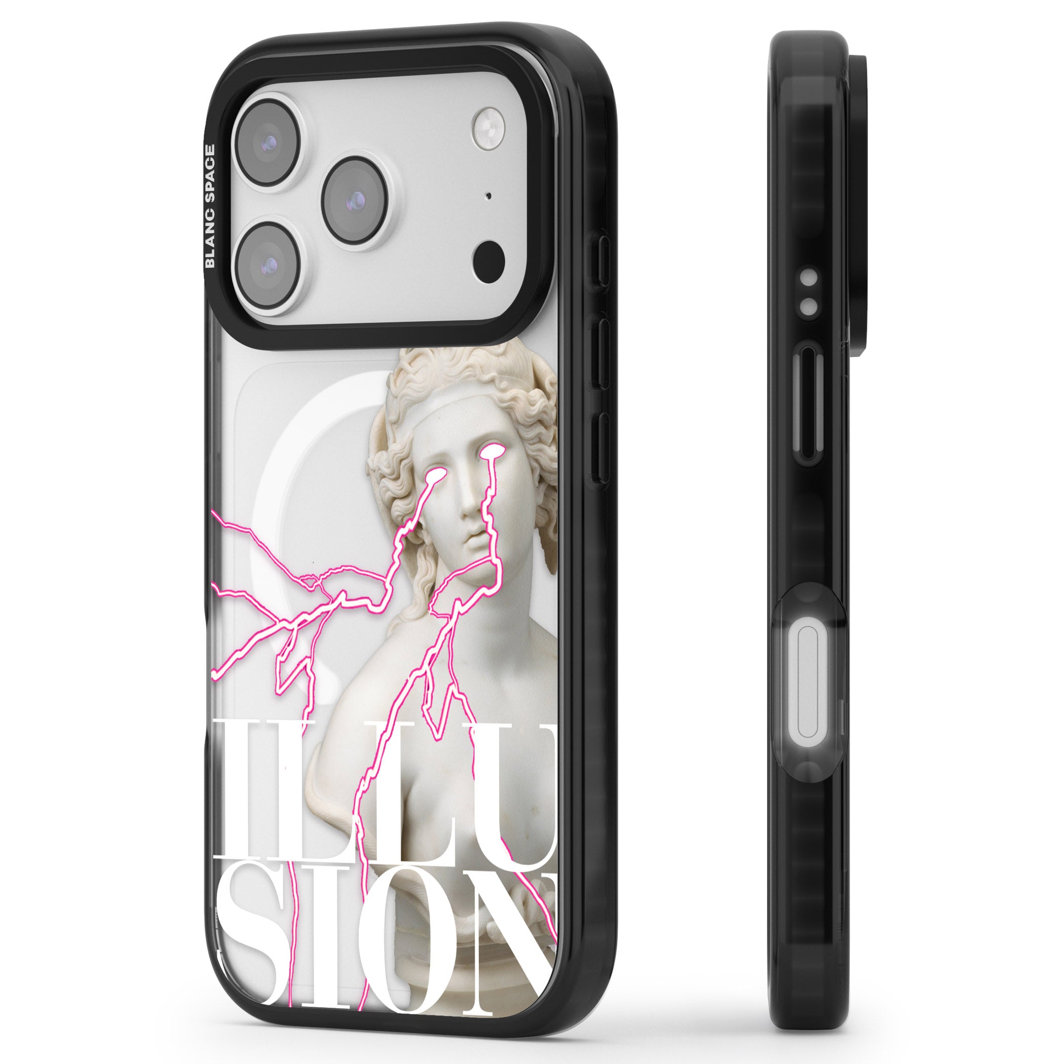 Illusion iPhone 17 Pro Impact Pro Black Phone Case Side Profile