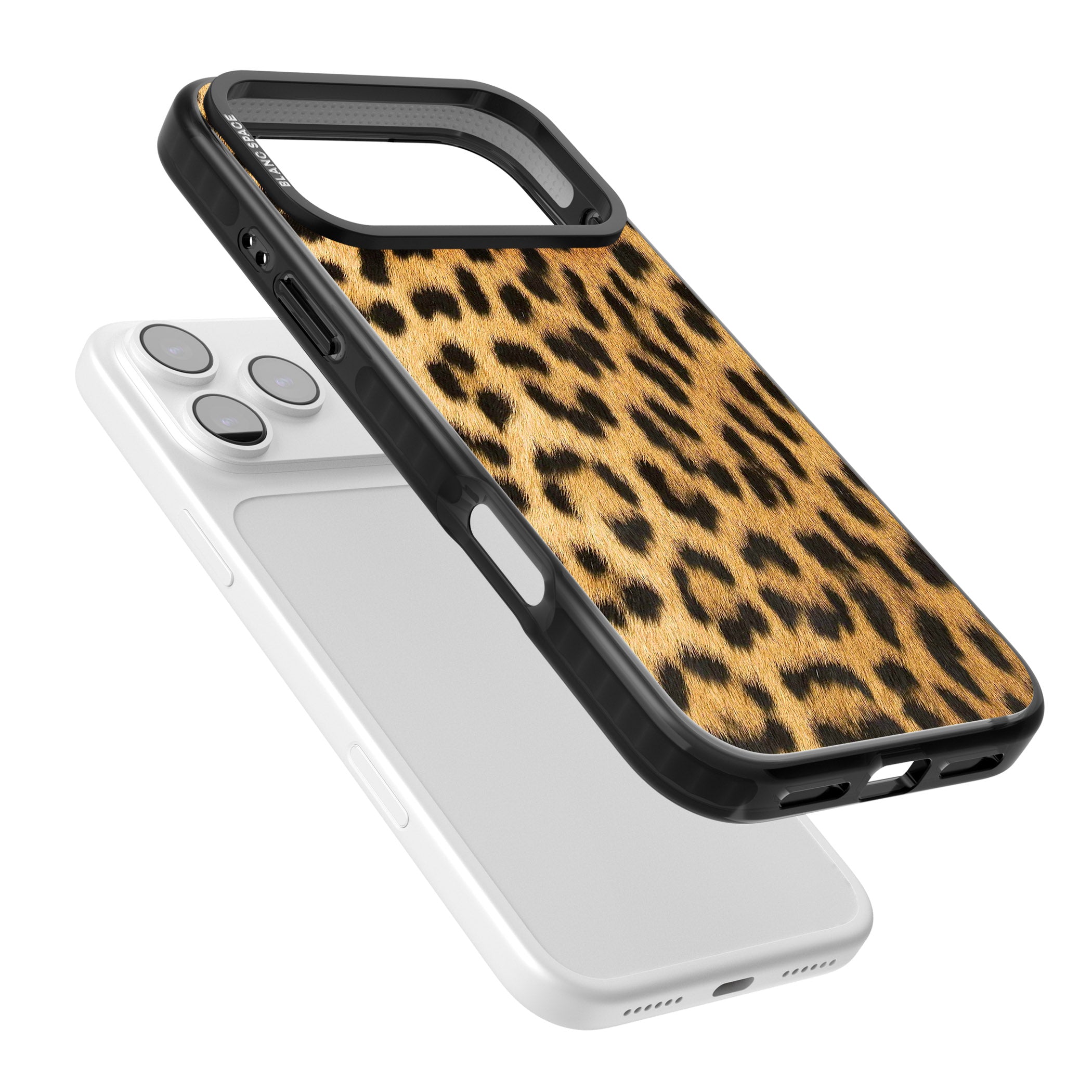 Designer Fashion Gold Leopard Print iPhone 17 Pro Impact Pro Black Phone Case Colours