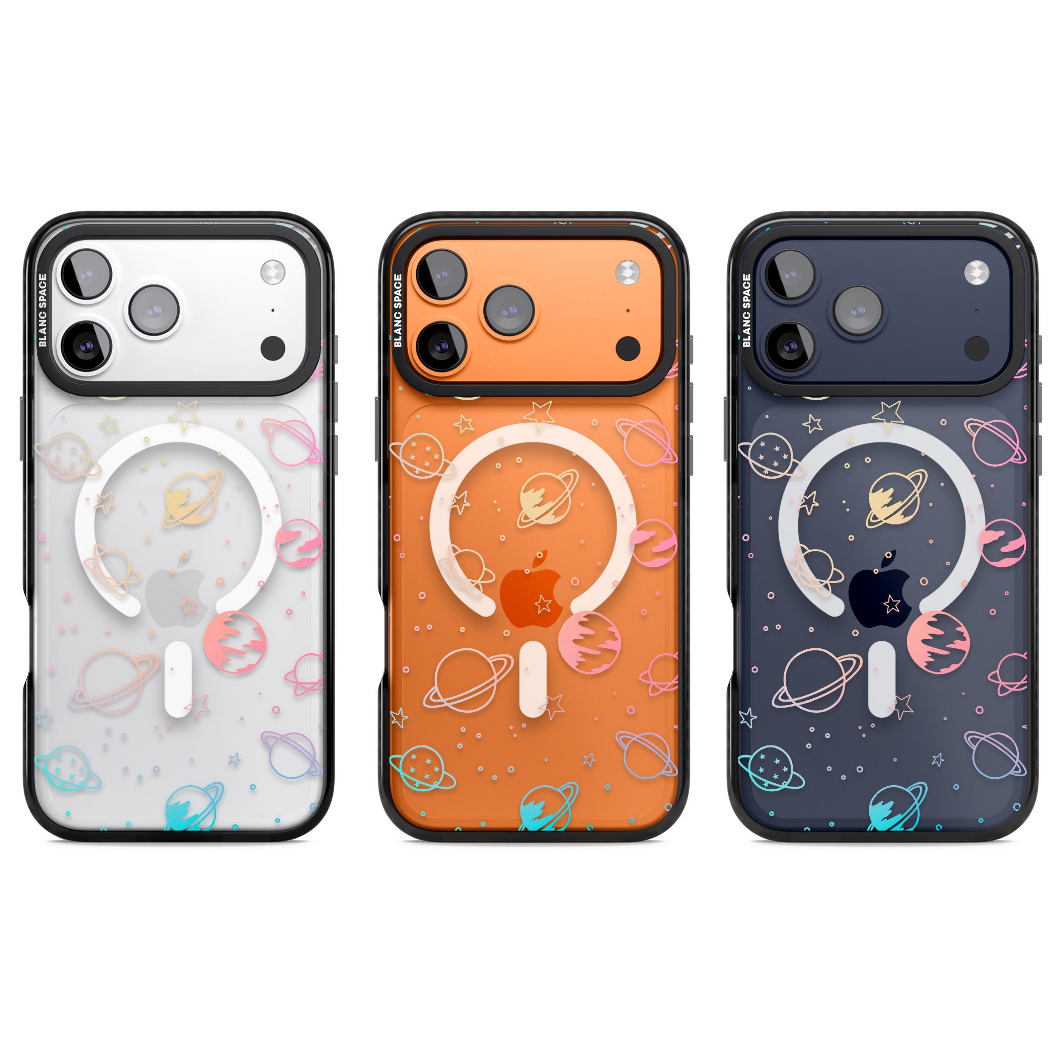 Pastel Space Universe iPhone 17 Pro Impact Pro Black Phone Case APT Impact Protection