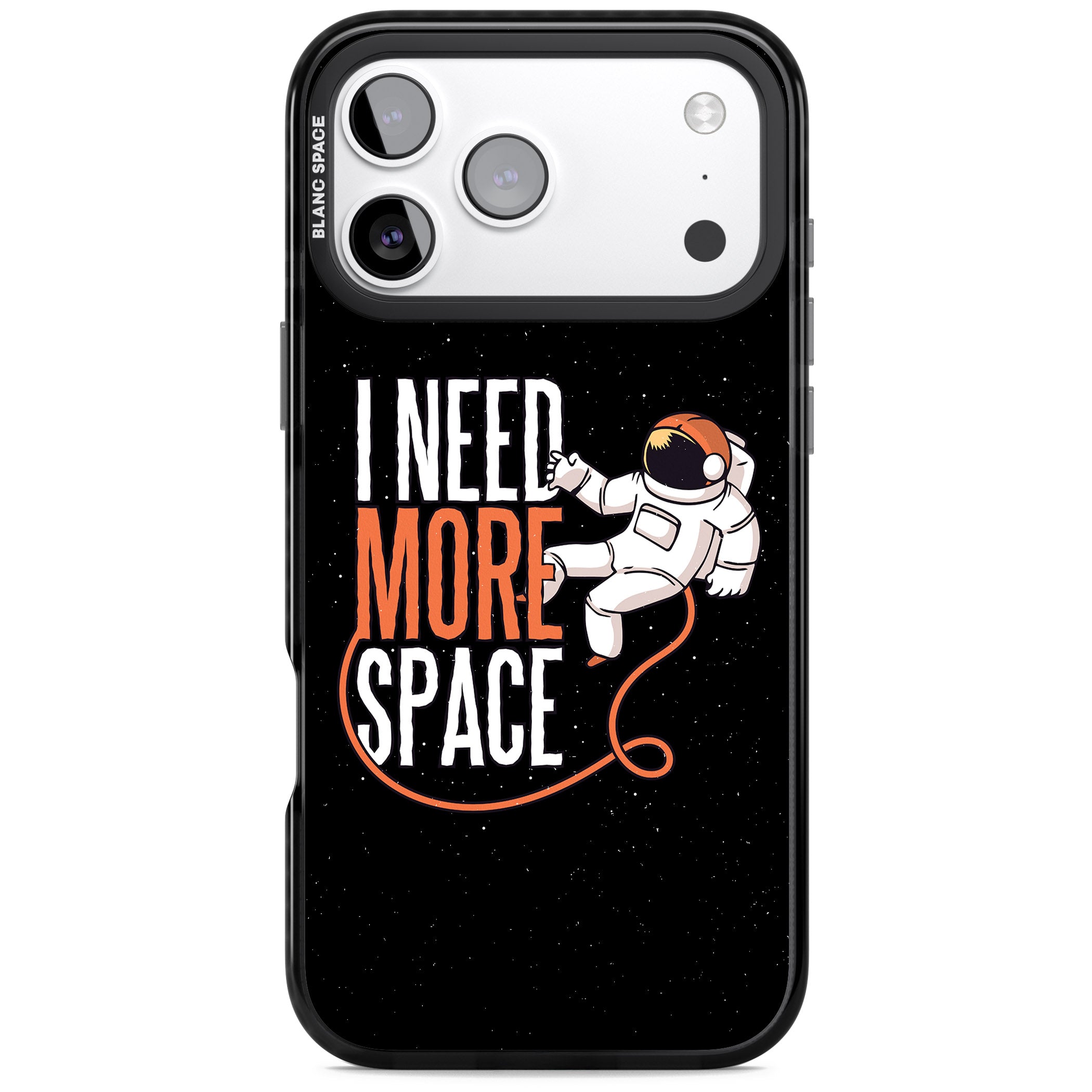 I Need More Space iPhone 17 Pro Impact Pro Black Phone Case