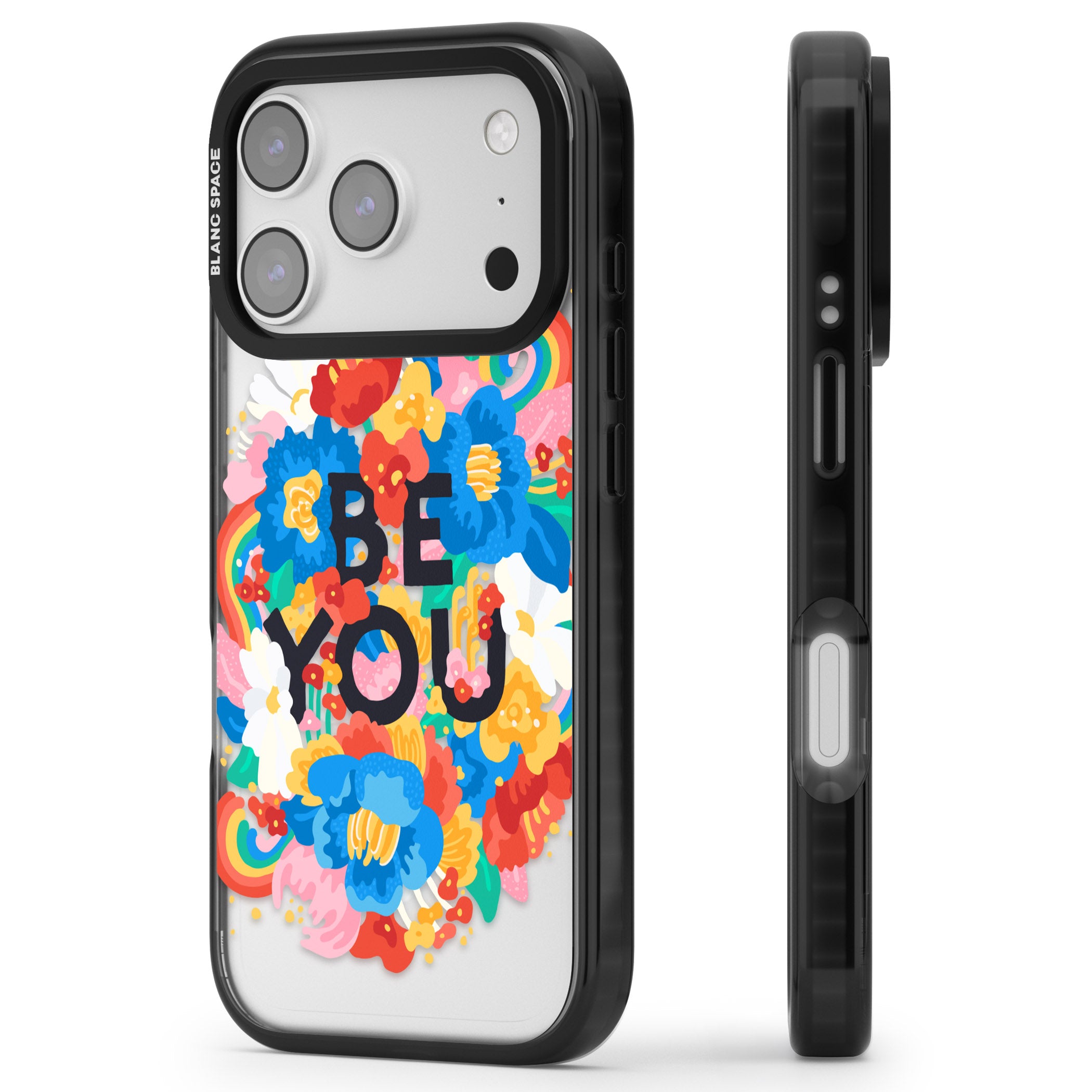 Be You iPhone 17 Pro Impact Pro Black Phone Case Side Profile