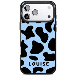 Personalised Blue And Black Cow Print