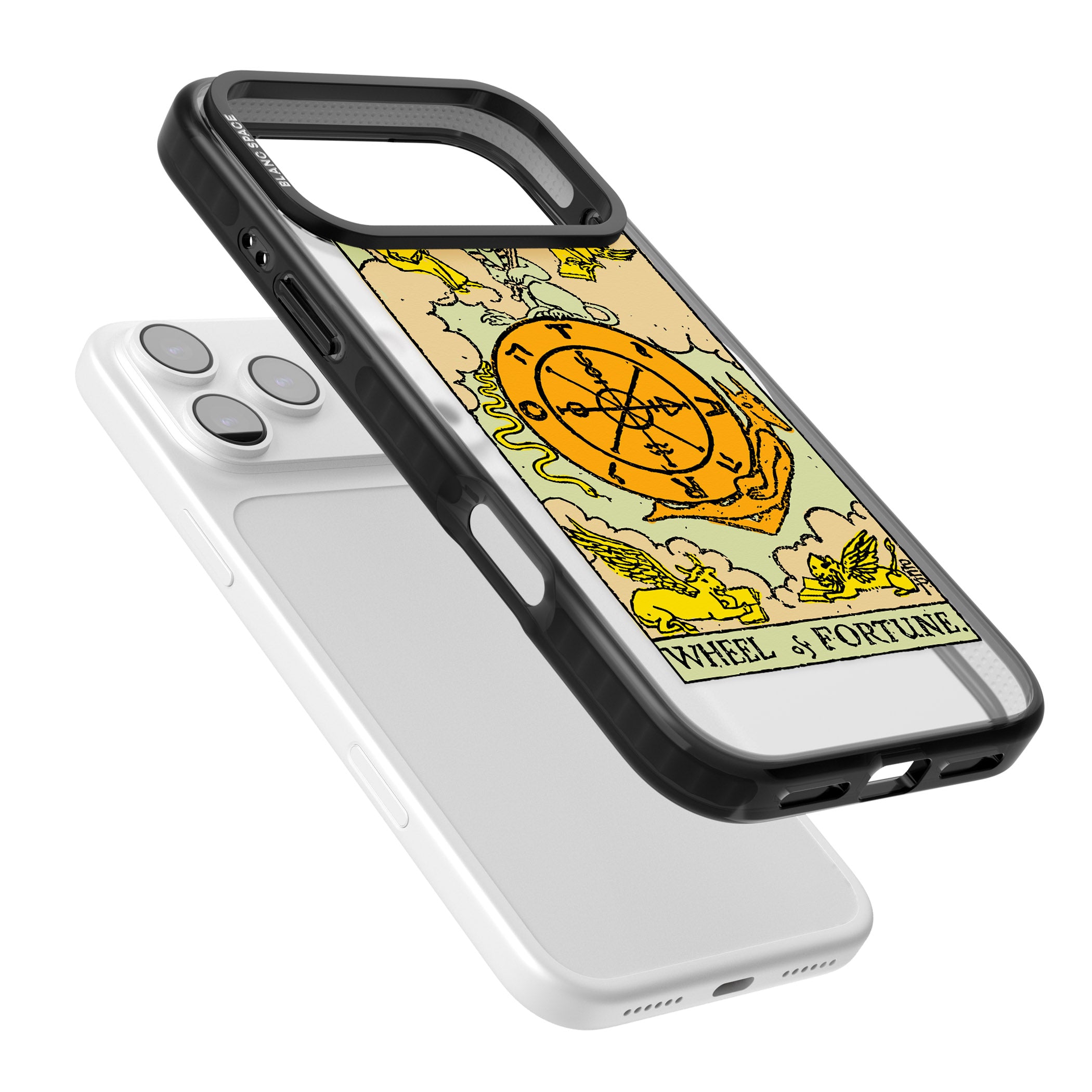 Personalised Wheel Of Fortune Tarot Card (Color) iPhone 17 Pro Impact Pro Black Phone Case Colours