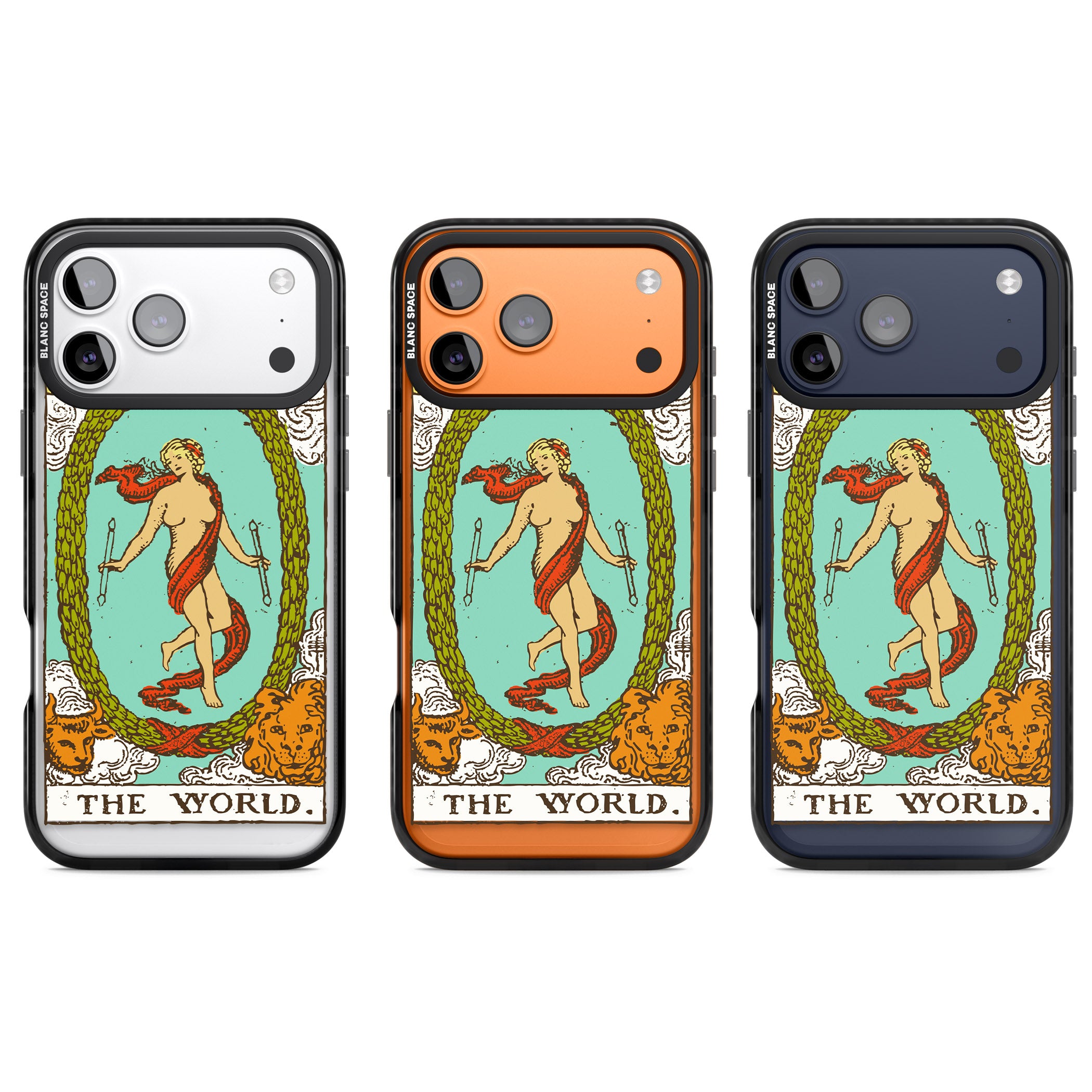 Personalised The World Tarot Card (Color) iPhone 17 Pro Impact Pro Black Phone Case APT Impact Protection