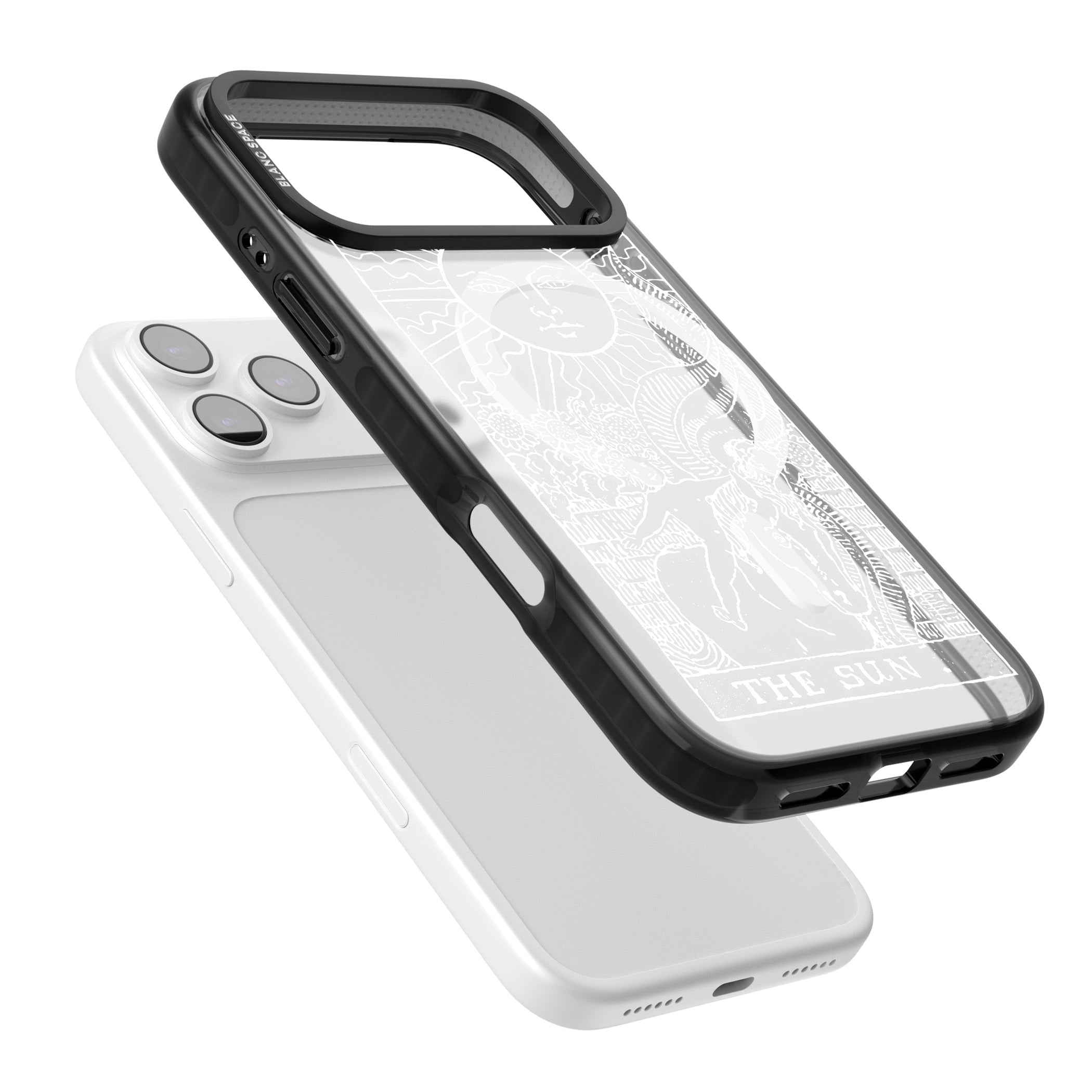 Personalised The Sun Tarot Card (White) iPhone 17 Pro Impact Pro Black Phone Case Colours