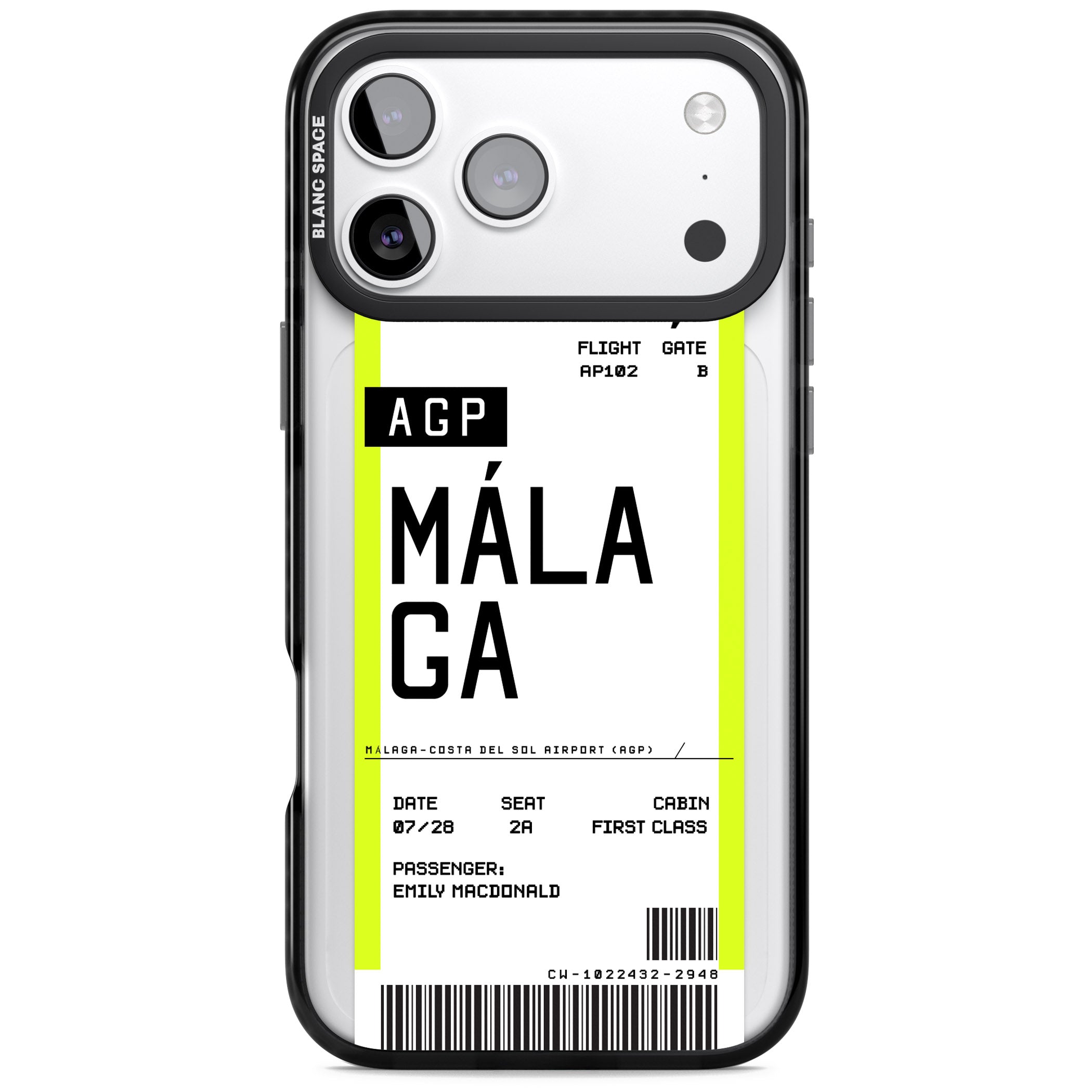 Personalised Málaga Boarding Pass