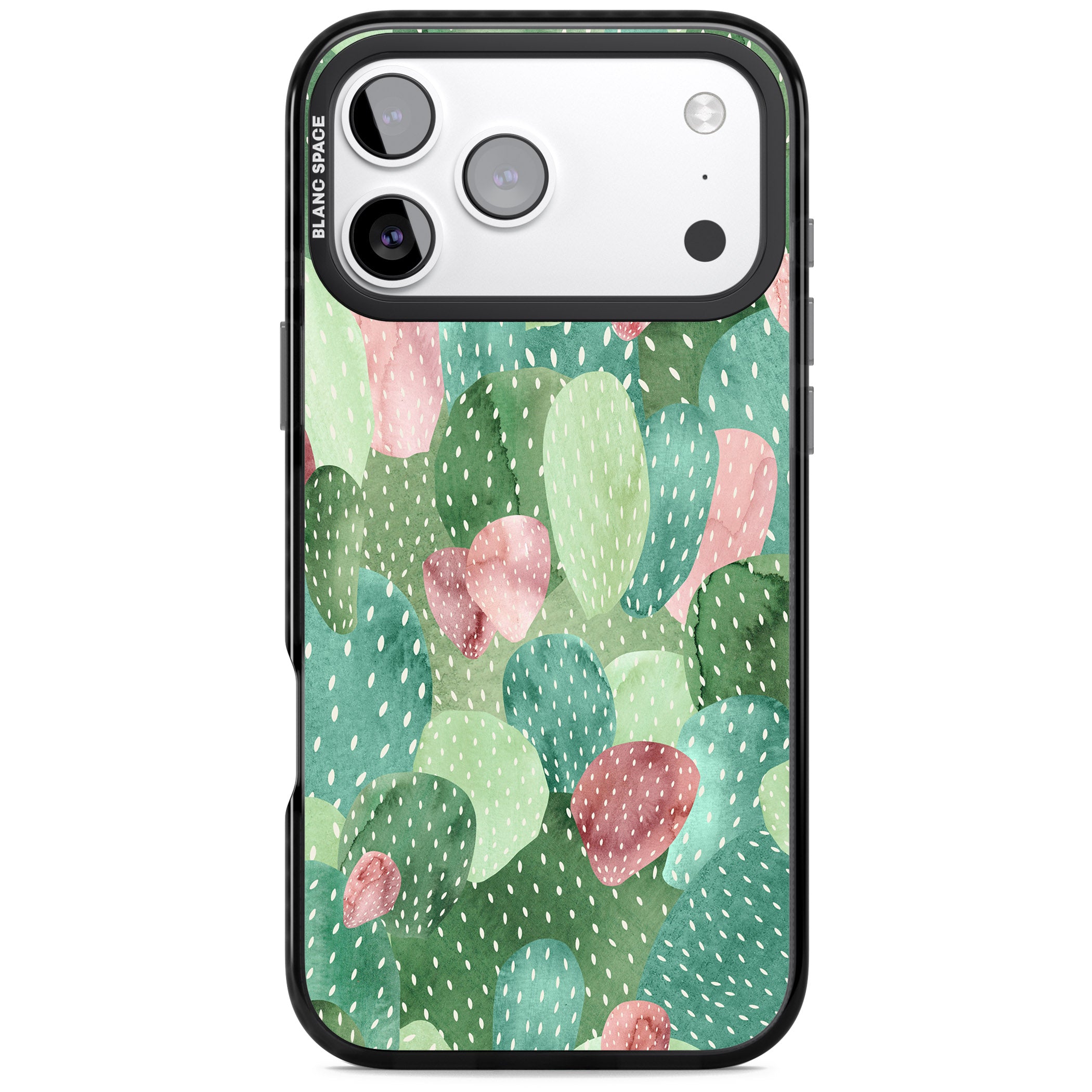 Cactus Charm iPhone 17 Pro Impact Pro Black Phone Case