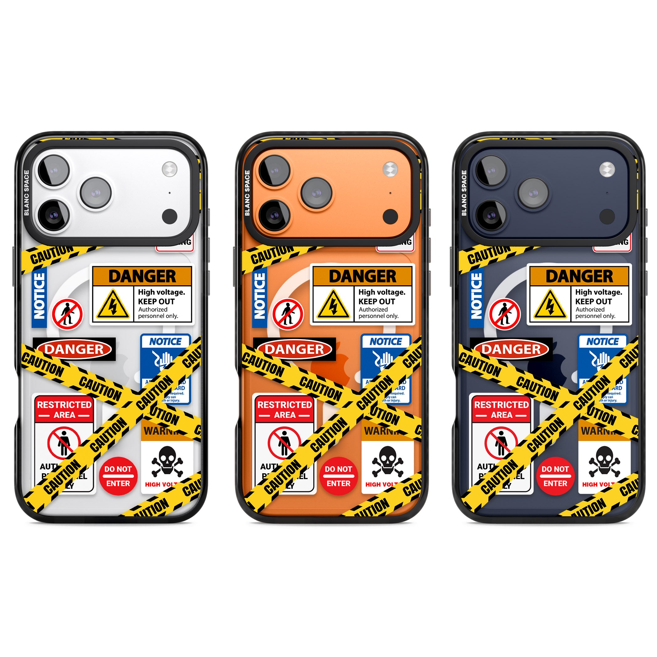 Caution Sign iPhone 17 Pro Impact Pro Black Phone Case APT Impact Protection