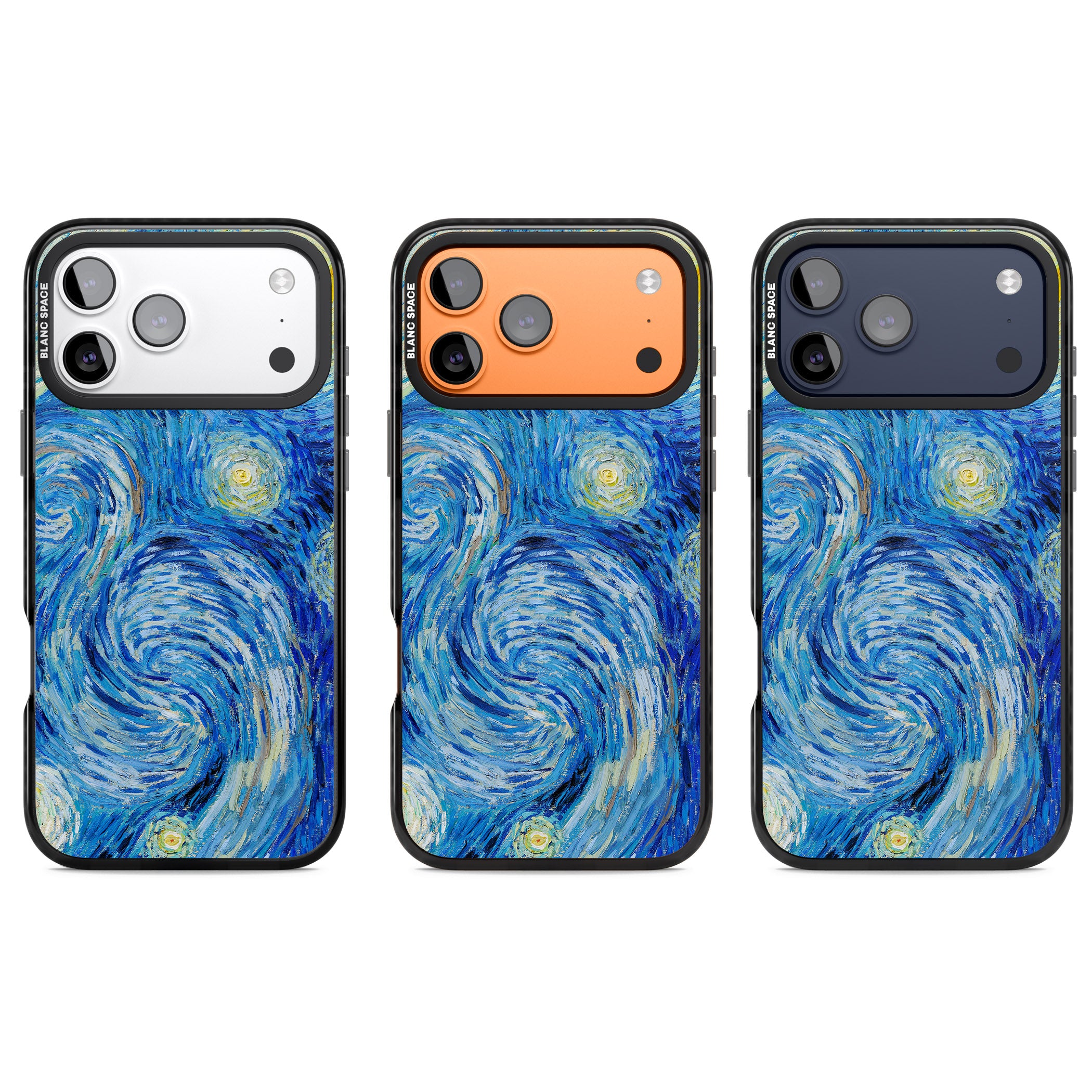 The Starry Night By Vincent Van Gogh iPhone 17 Pro Impact Pro Black Phone Case APT Impact Protection