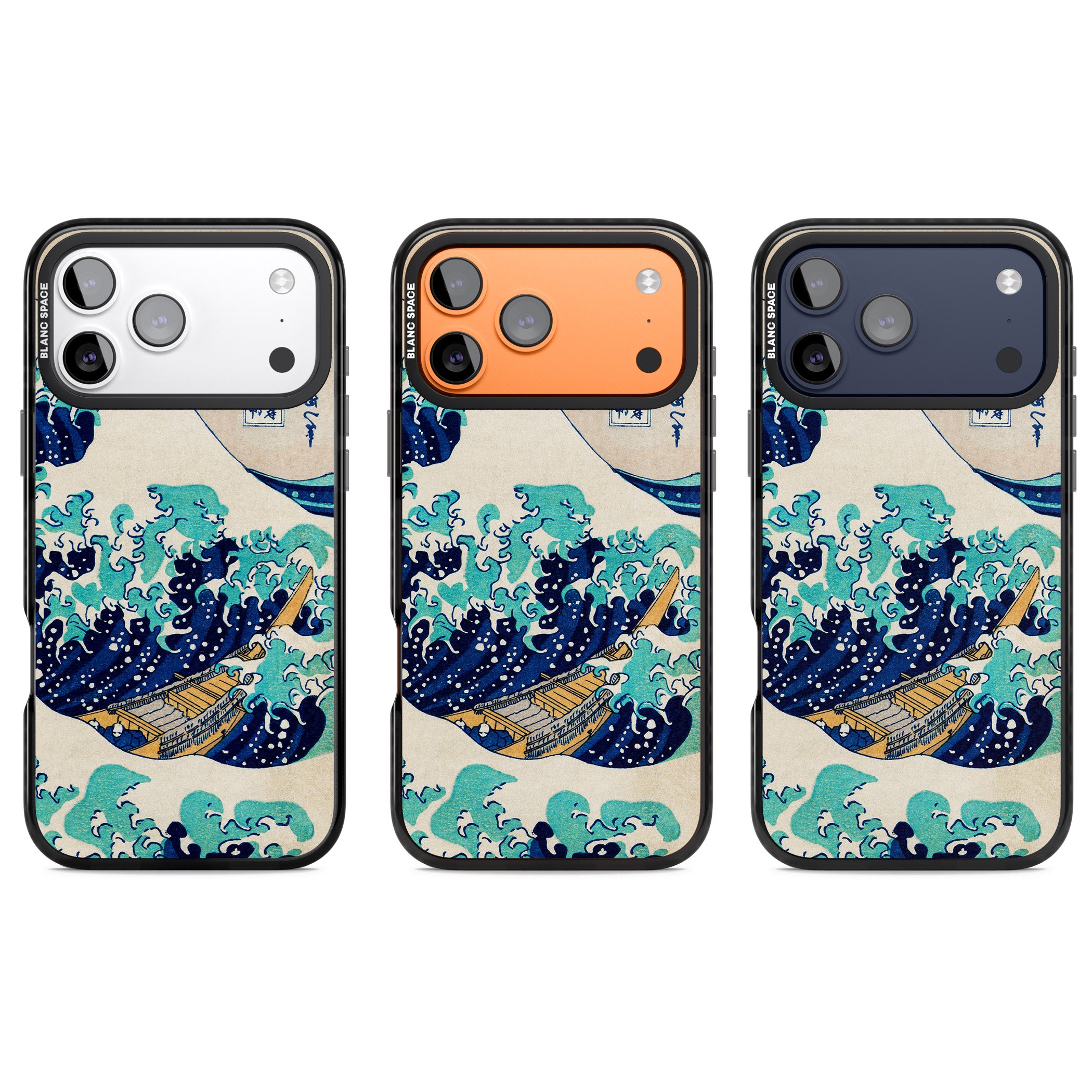The Great Wave By Katsushika Hokusai iPhone 17 Pro Impact Pro Black Phone Case APT Impact Protection
