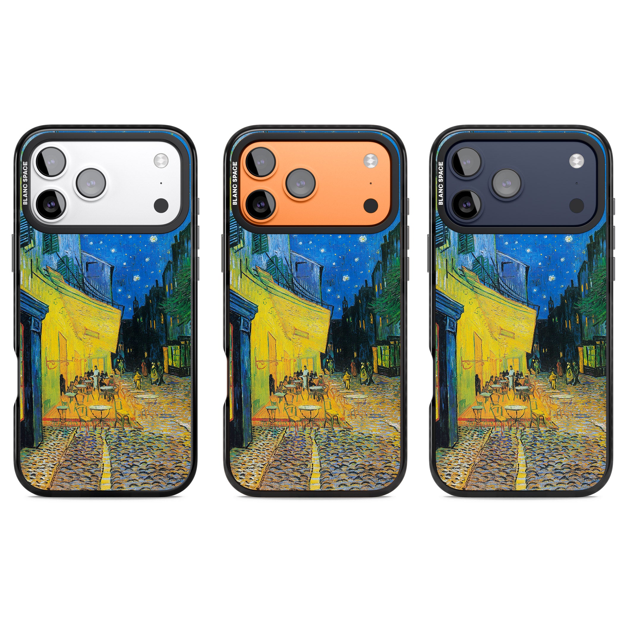 Café Terrace At Night iPhone 17 Pro Impact Pro Black Phone Case APT Impact Protection