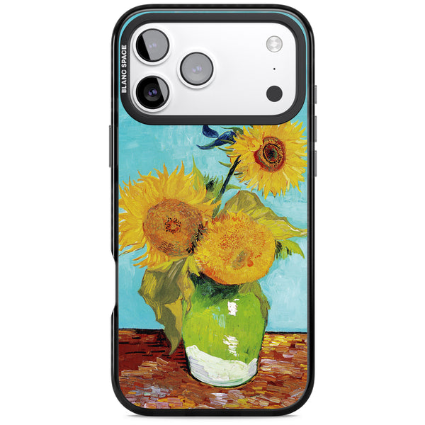 Vase With Three Sunflowers