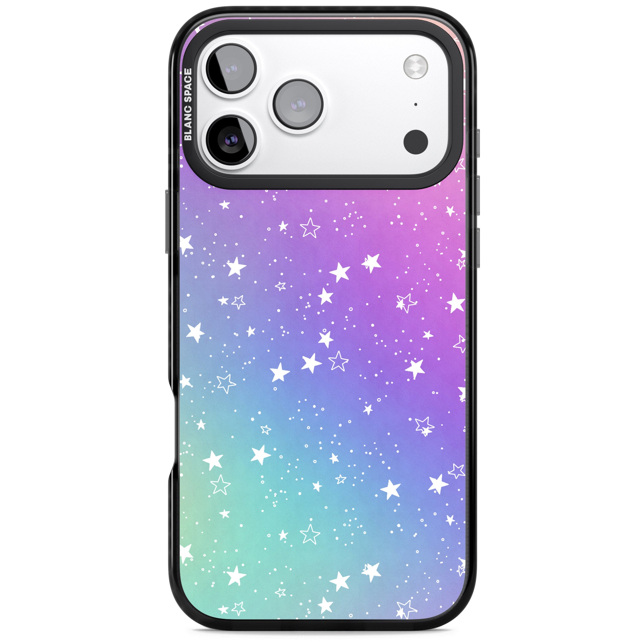 Pastel Starry Sky iPhone 17 Pro Impact Pro Black Phone Case