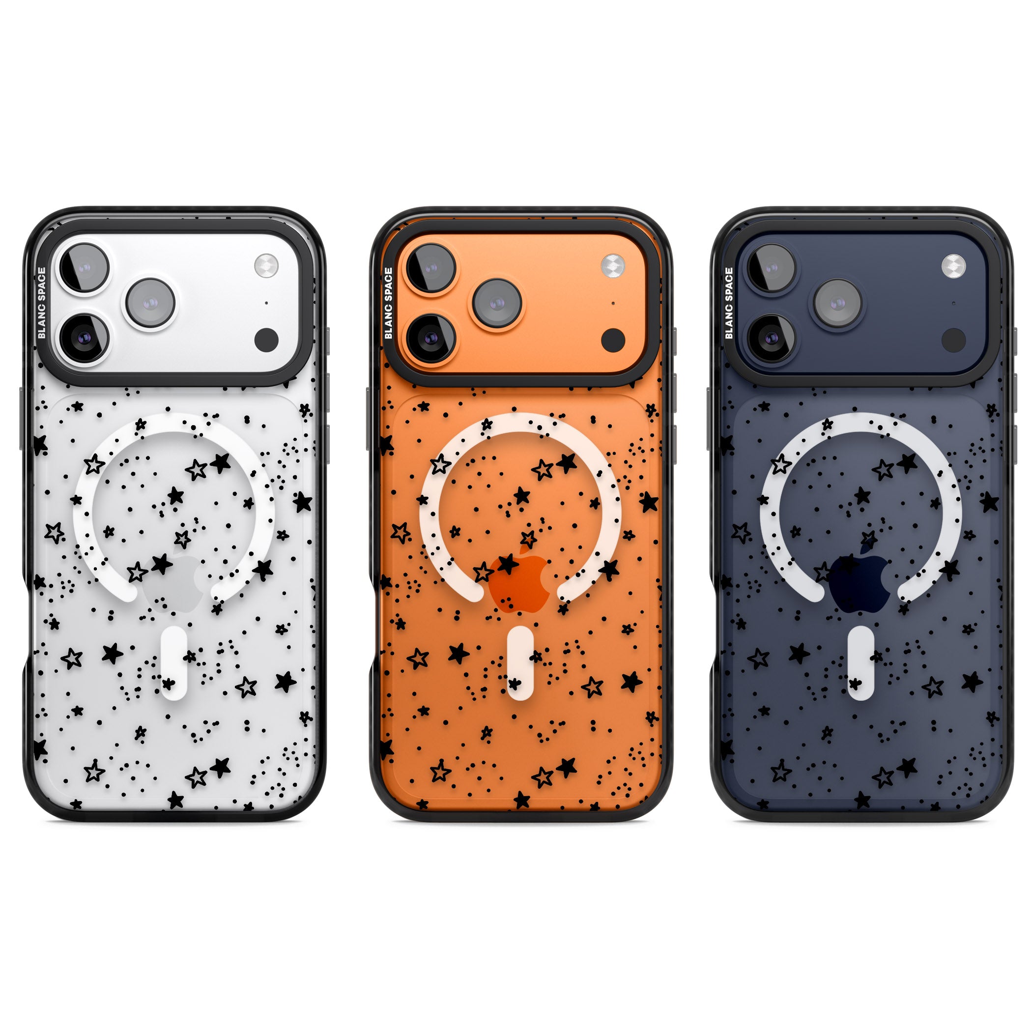 Black Star Speckle iPhone 17 Pro Impact Pro Black Phone Case APT Impact Protection