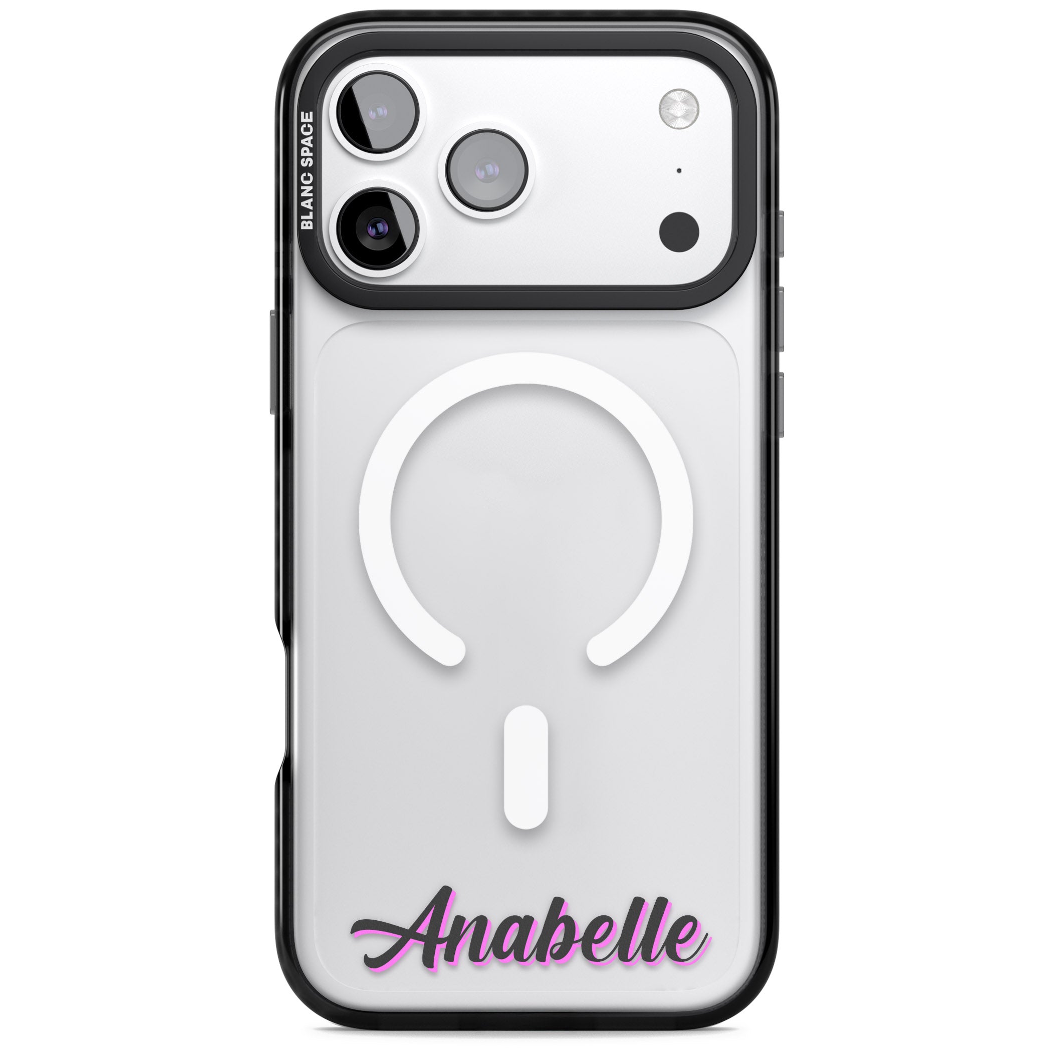 Personalised Cute Bottom Name iPhone 17 Pro Max Impact Pro Black Phone Case