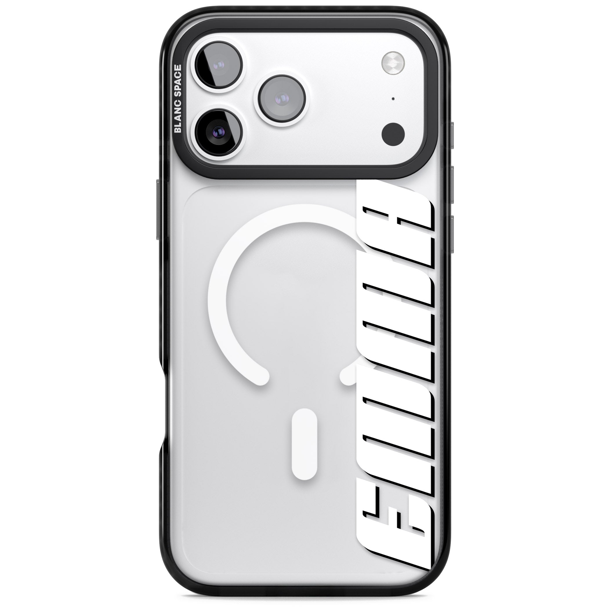 Personalised Vertical Bold Name iPhone 17 Pro Max Impact Pro Black Phone Case