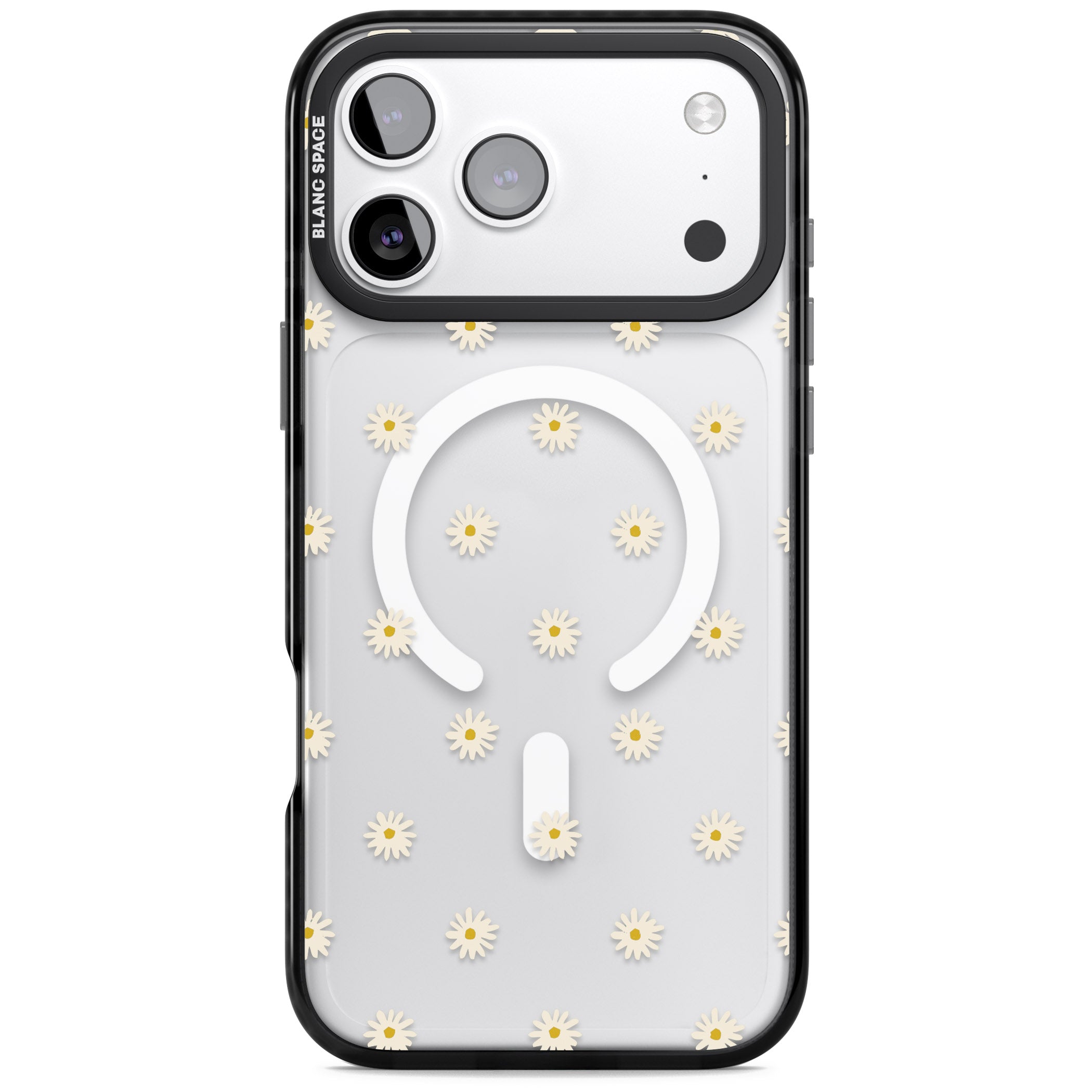 Daisy Pop Floral iPhone 17 Pro Impact Pro Black Phone Case