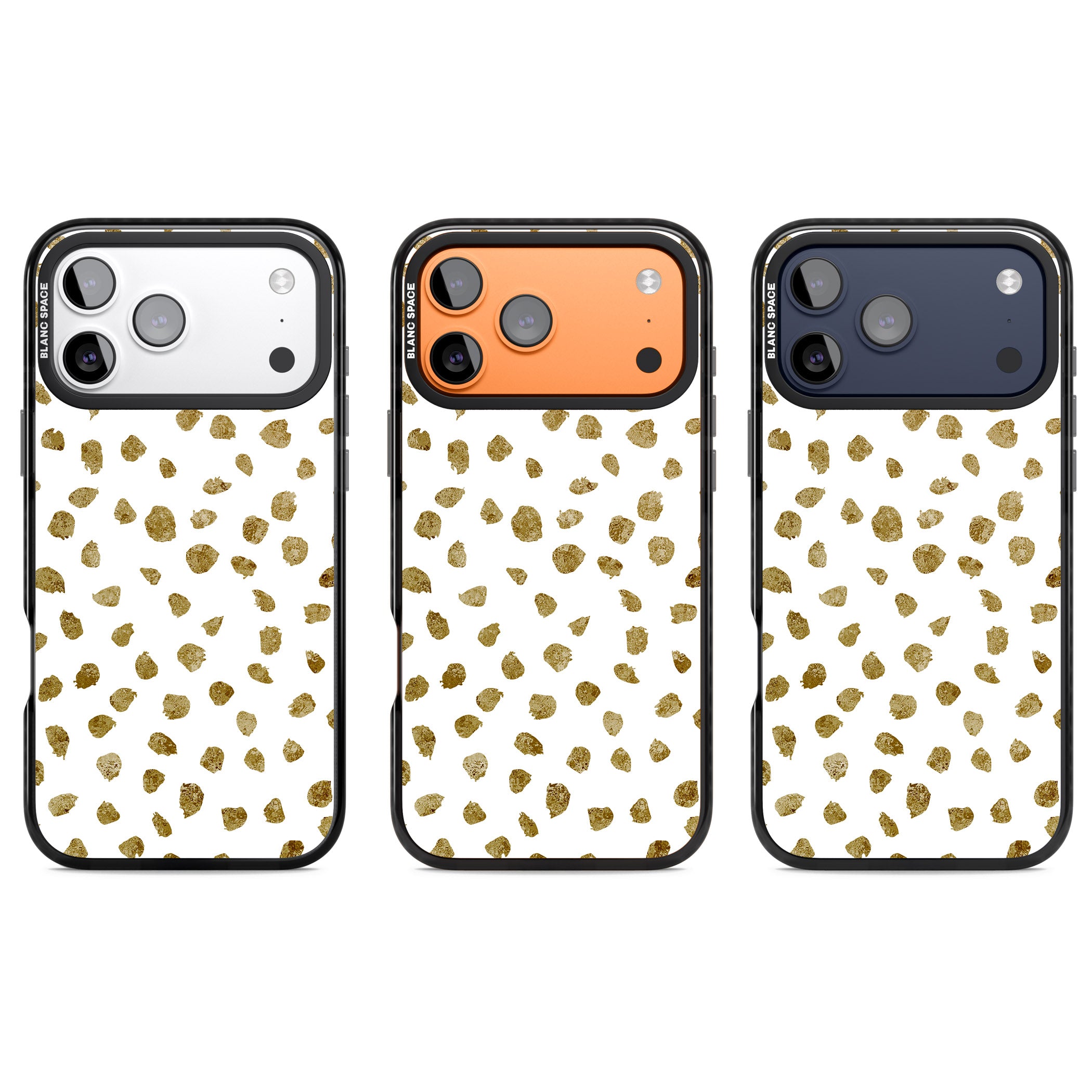 Golden Speckle iPhone 17 Pro Impact Pro Black Phone Case APT Impact Protection
