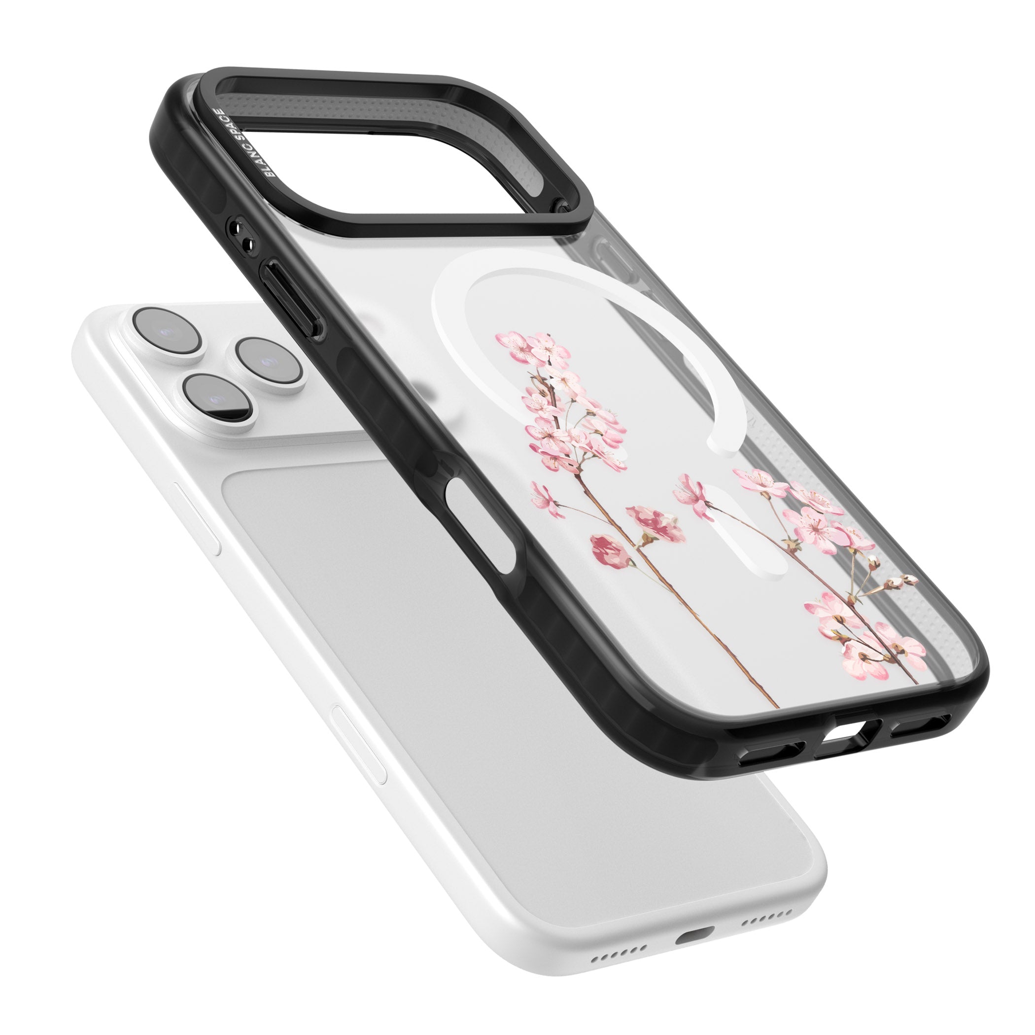 Blossom Flower iPhone 17 Pro Impact Pro Black Phone Case Colours