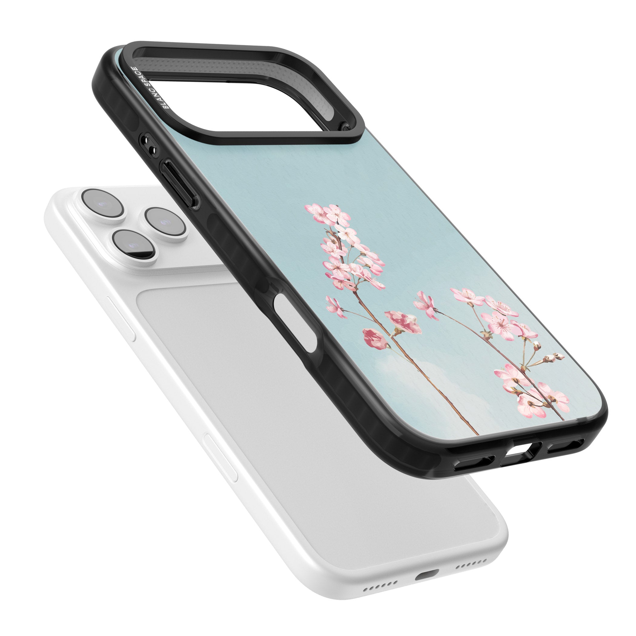 Blossom Flower Sky iPhone 17 Pro Impact Pro Black Phone Case Colours