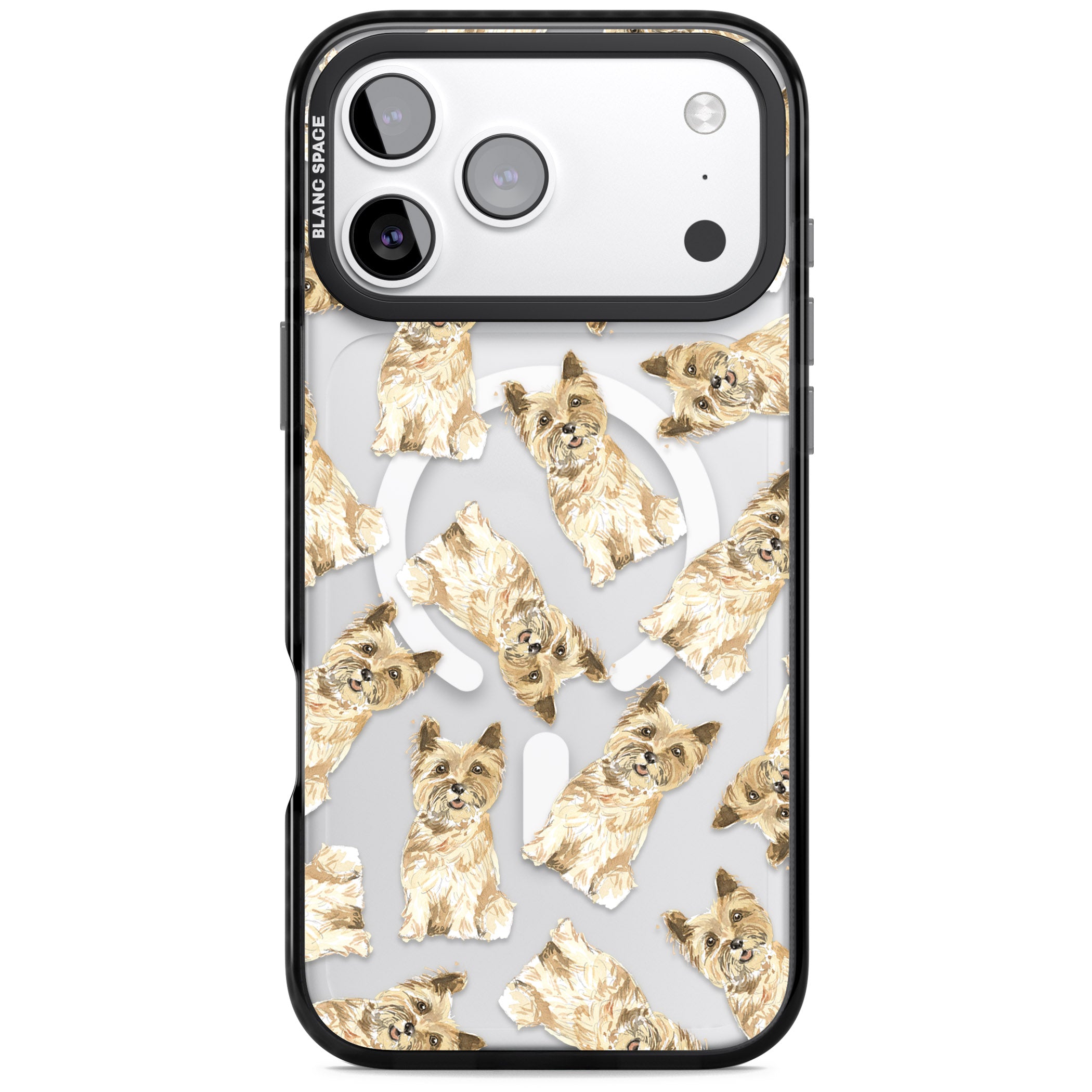 Cairn Terrier Watercolor iPhone 17 Pro Impact Pro Black Phone Case