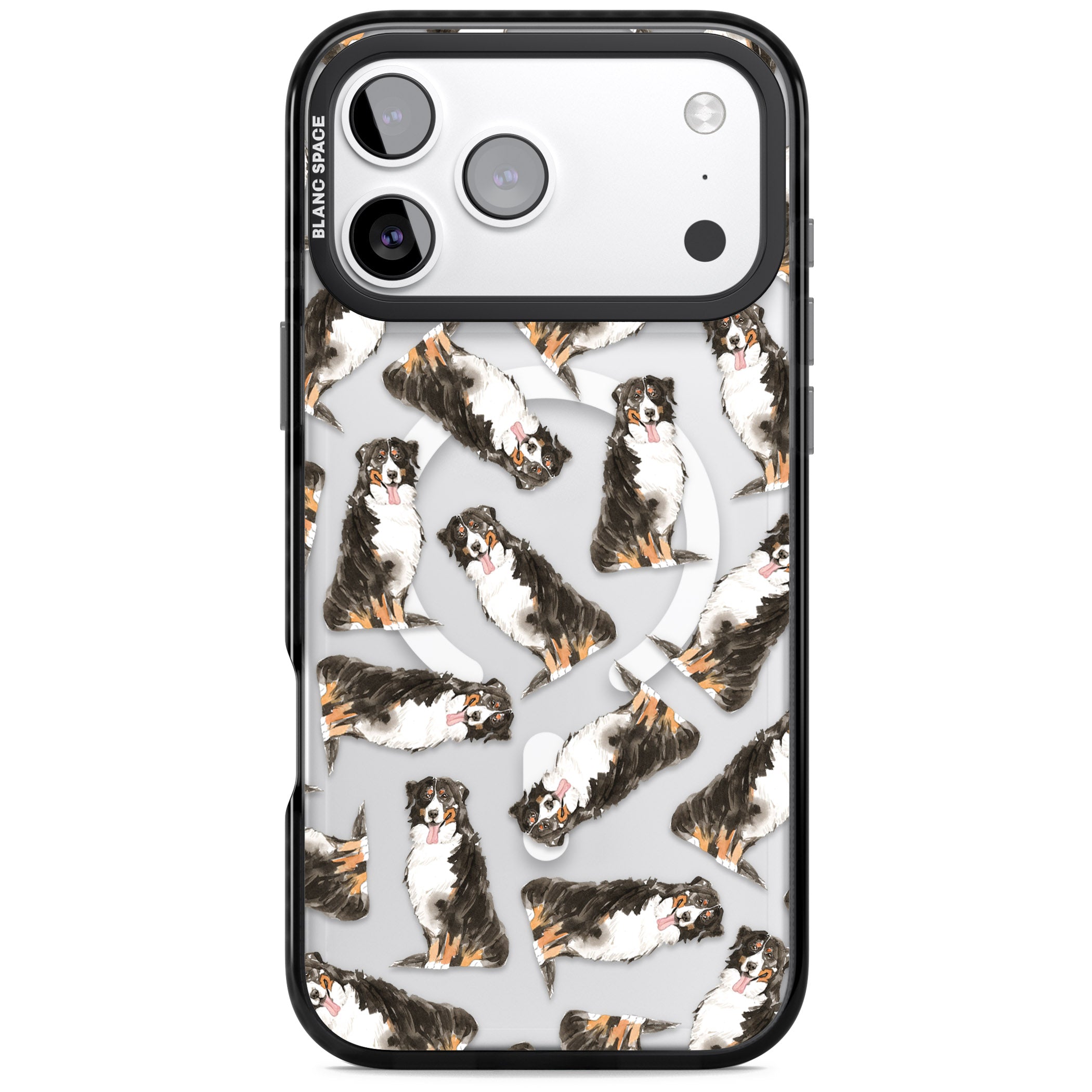 Bernese Mountain Dog Pattern iPhone 17 Pro Impact Pro Black Phone Case