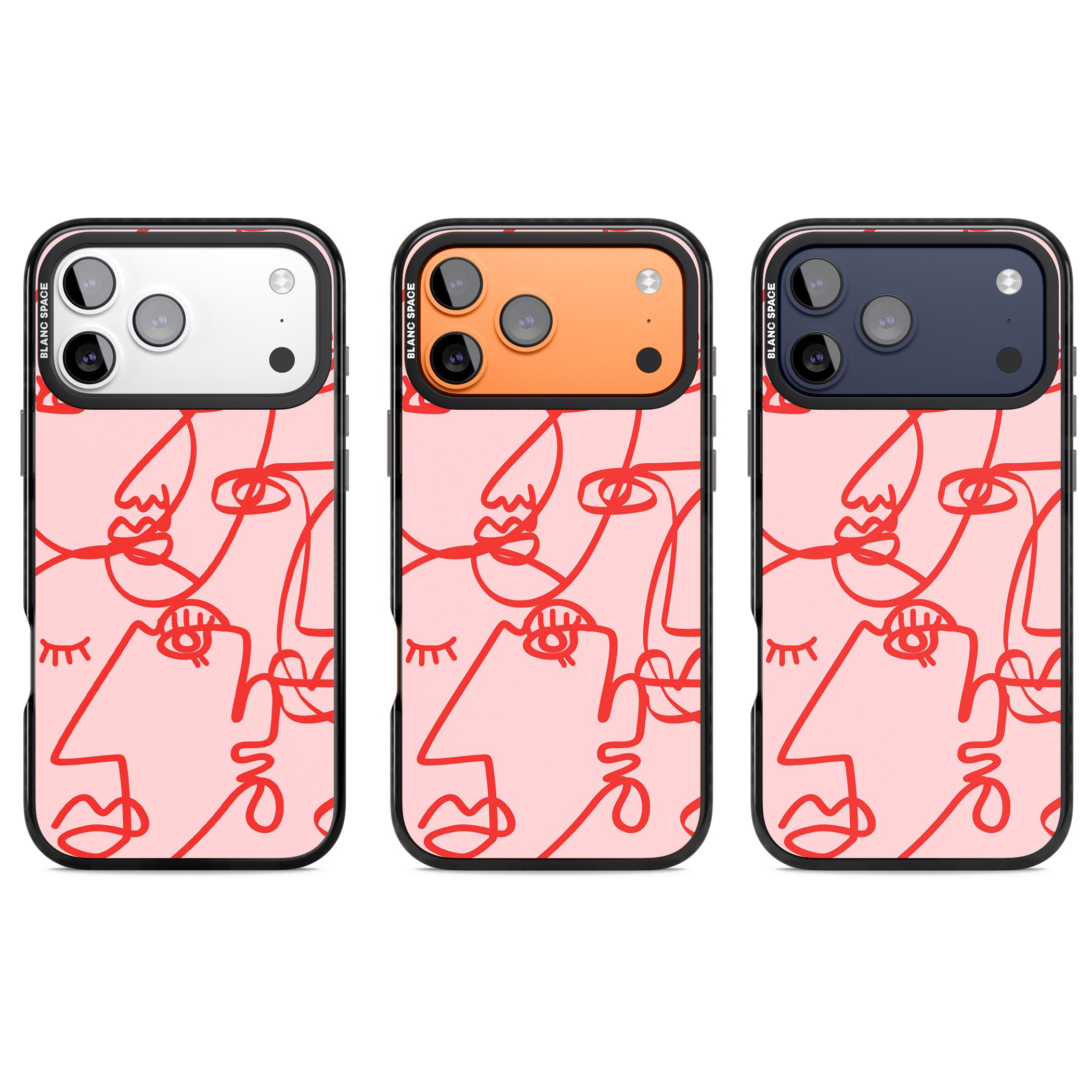 Red Line Art iPhone 17 Pro Impact Pro Black Phone Case APT Impact Protection