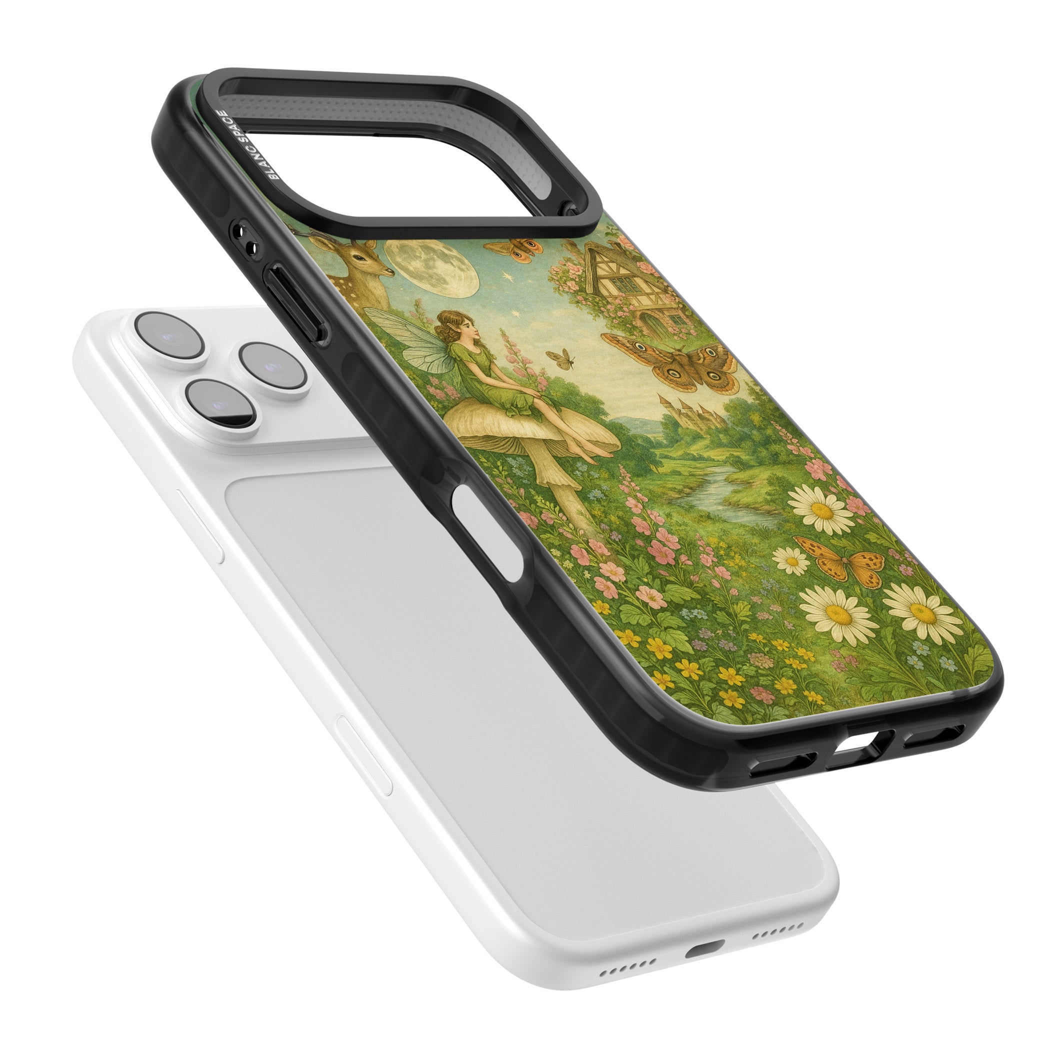 Cottage Fairy iPhone 17 Pro Impact Pro Black Phone Case Colours